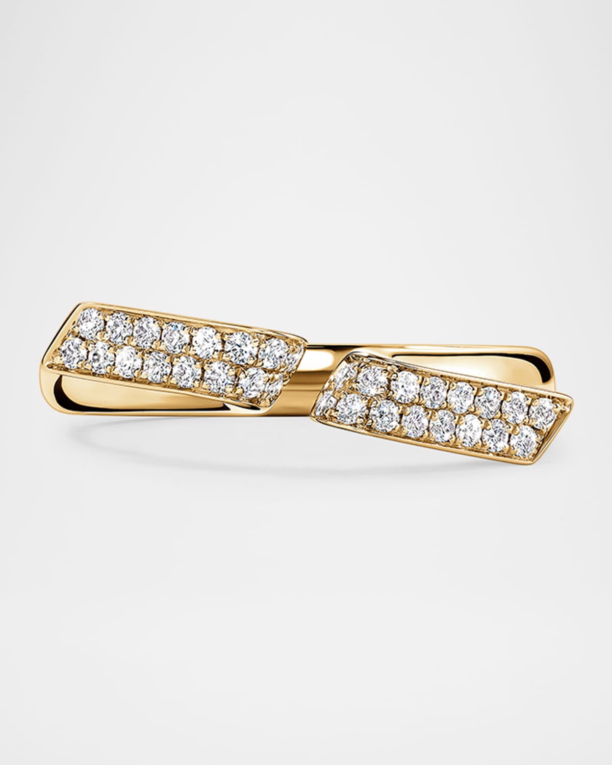 18K Yellow Gold LU Diamond Droplet Ring