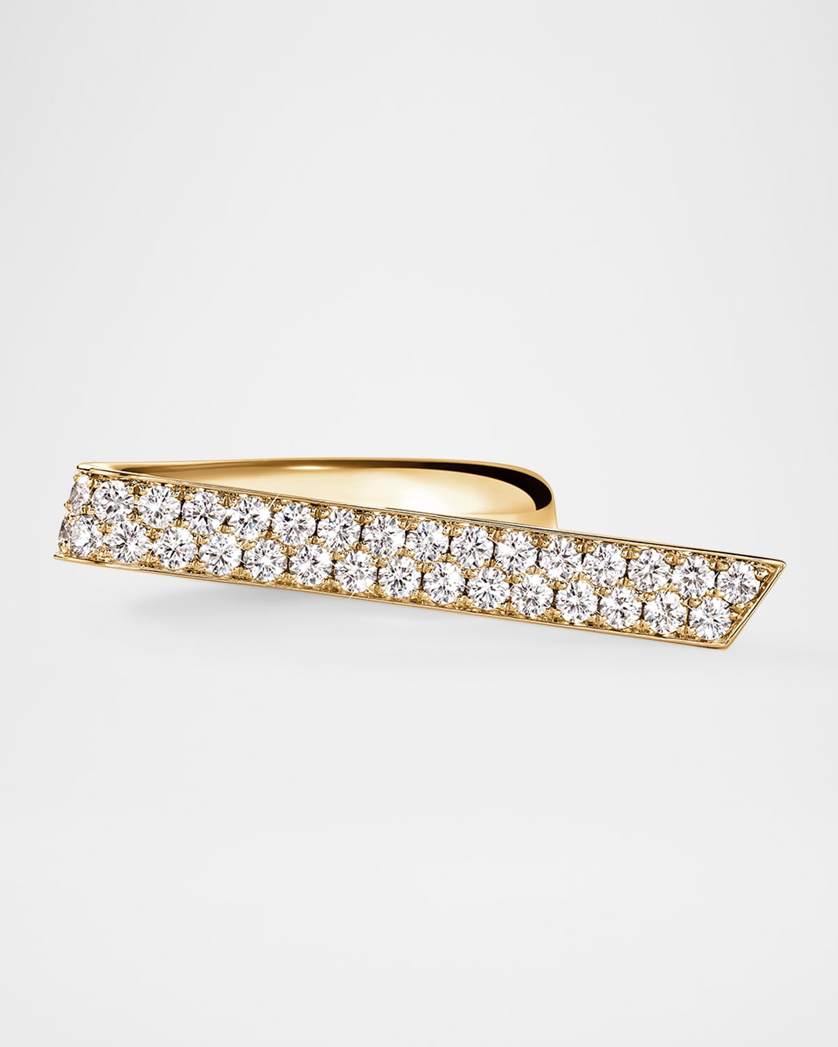 18K Yellow Gold Inside Out Elongated Diamond Flip Ring