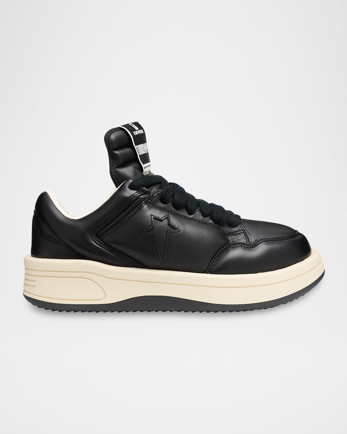 Drkshdw Rick Owens X Converse Men's Turbowpn Ox Leather Low-top Sneakers In Black