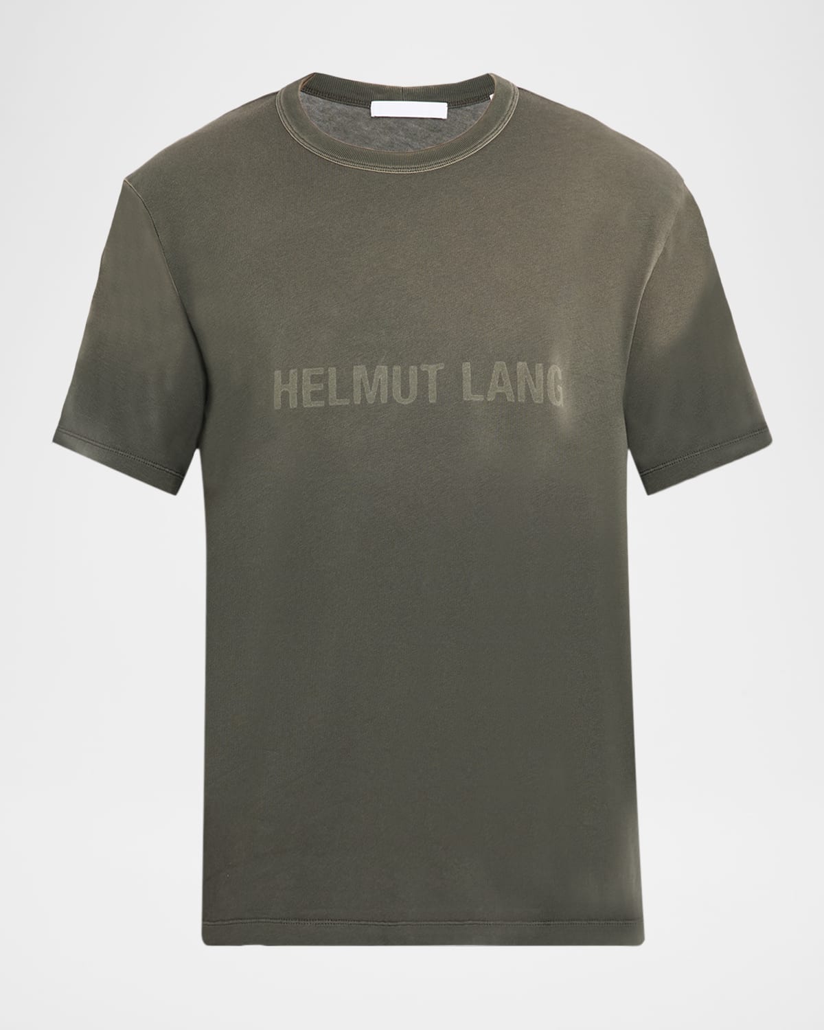 Helmut Lang Men's Faded Logo Print T-shirt In Green