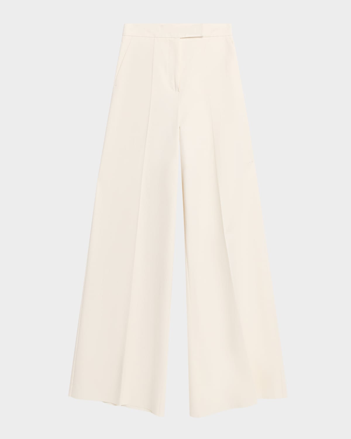 Max Mara Cotton Wide-leg Tailored Pants In Neutral