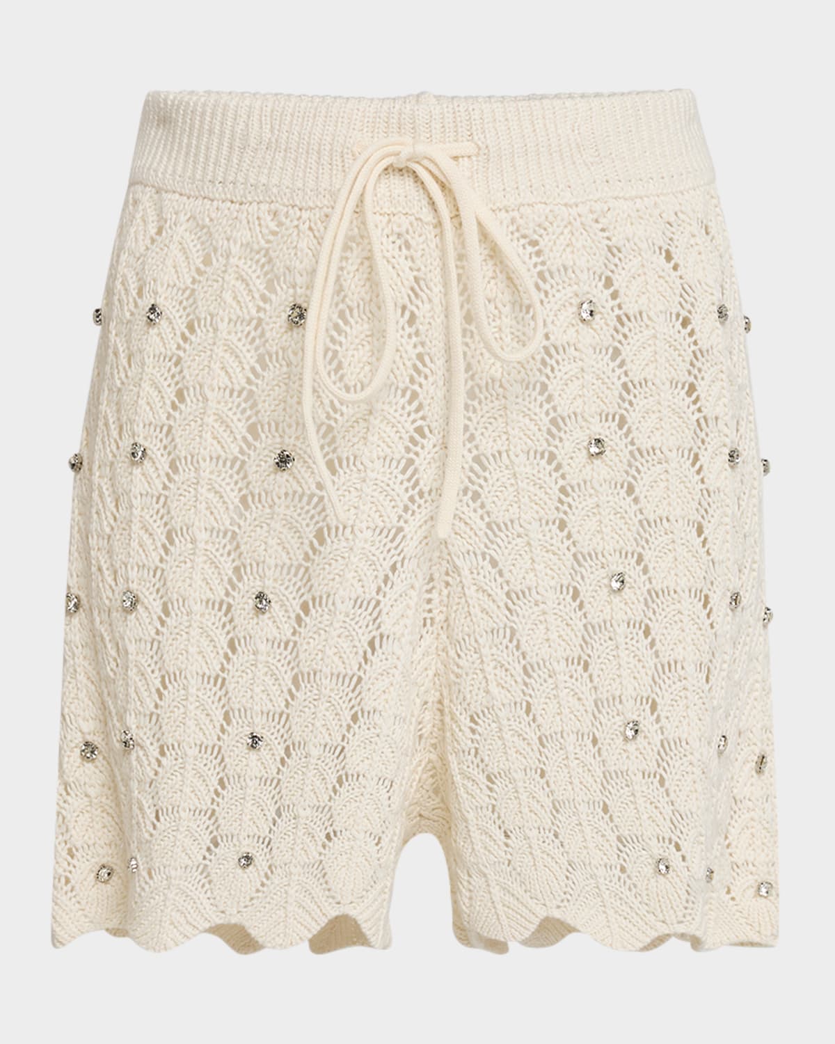 Generation Love Joe Embellished Pointelle Shorts In Multi
