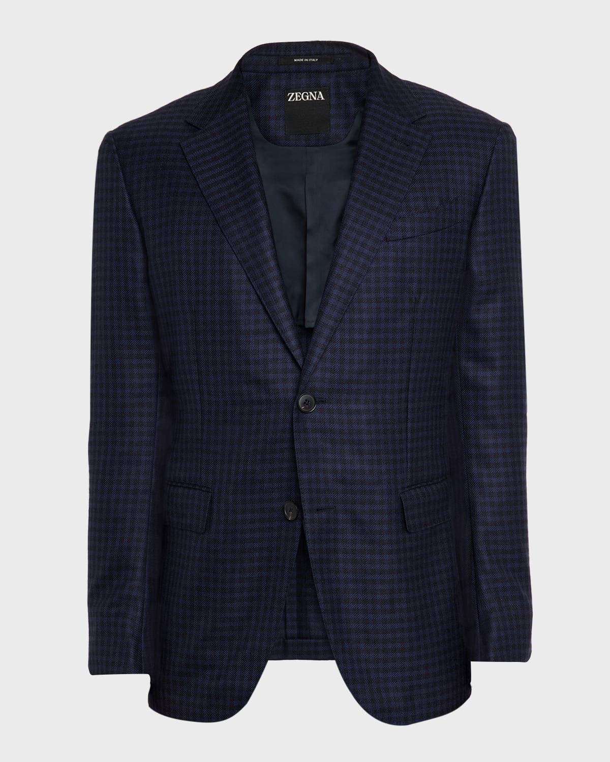 Men's Cashmere and Silk Tonal Check Sport Coat