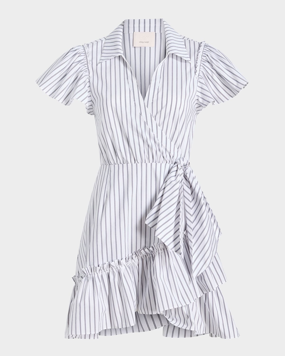Lila Stripe Wrap Dress