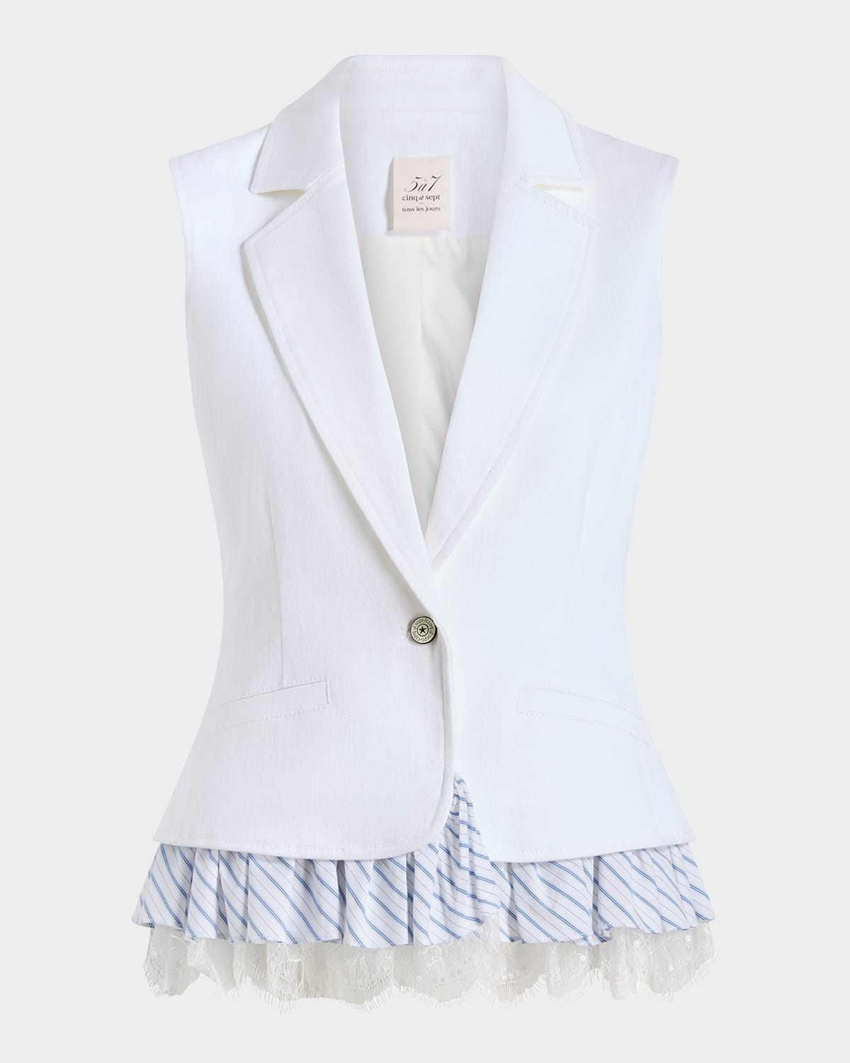 Cinq À Sept Cinq A Sept Striped Le Petit Denim Roxie Vest
