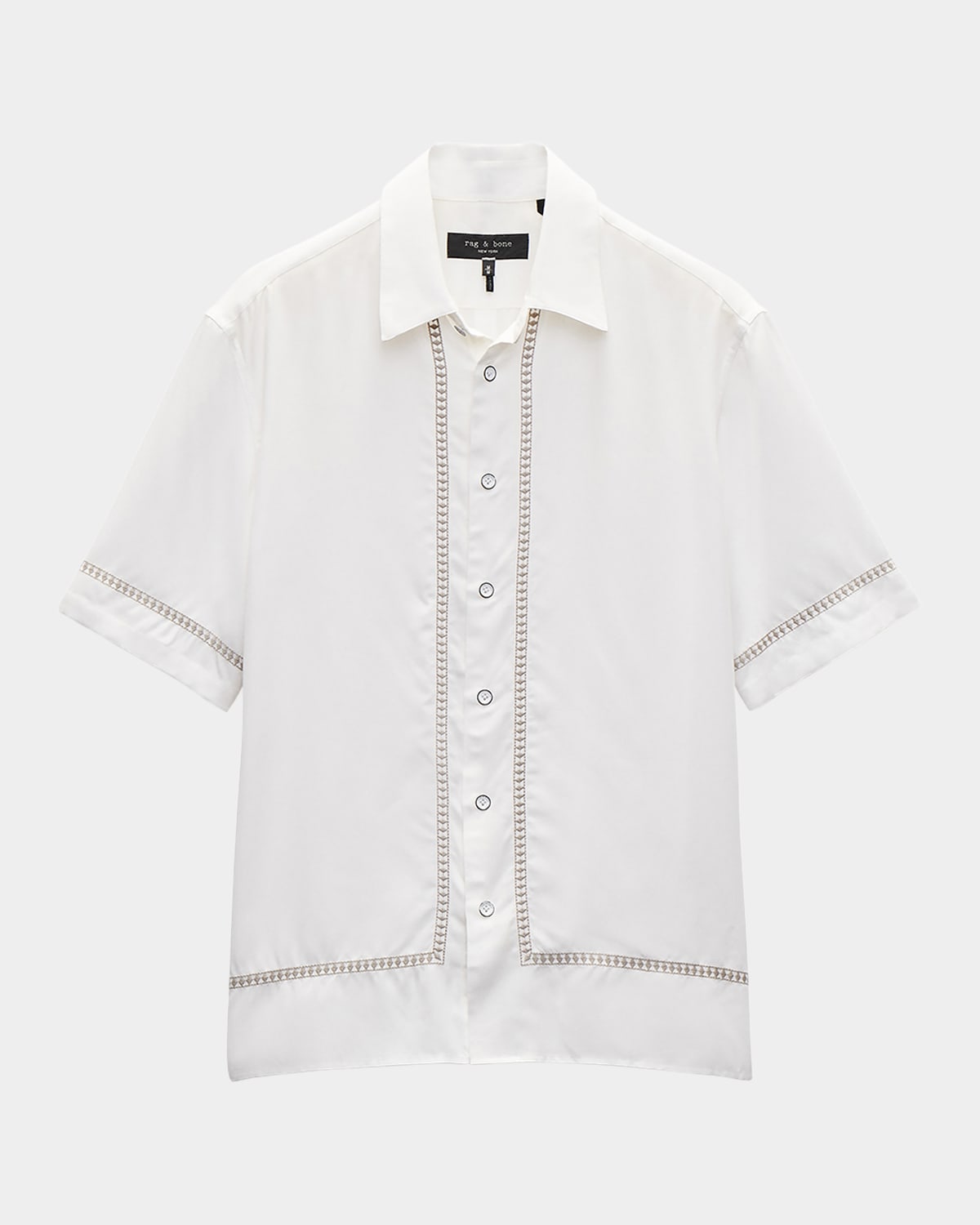 Rag & Bone Dalton Embroidered Short Sleeve Button-up Shirt