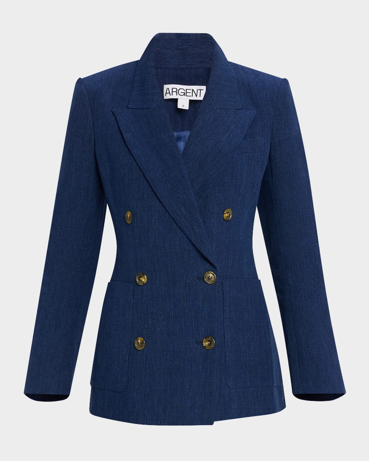 Good Work By Argent X Citizens Of Humanity Chelsea Double-breasted Linen Blazer