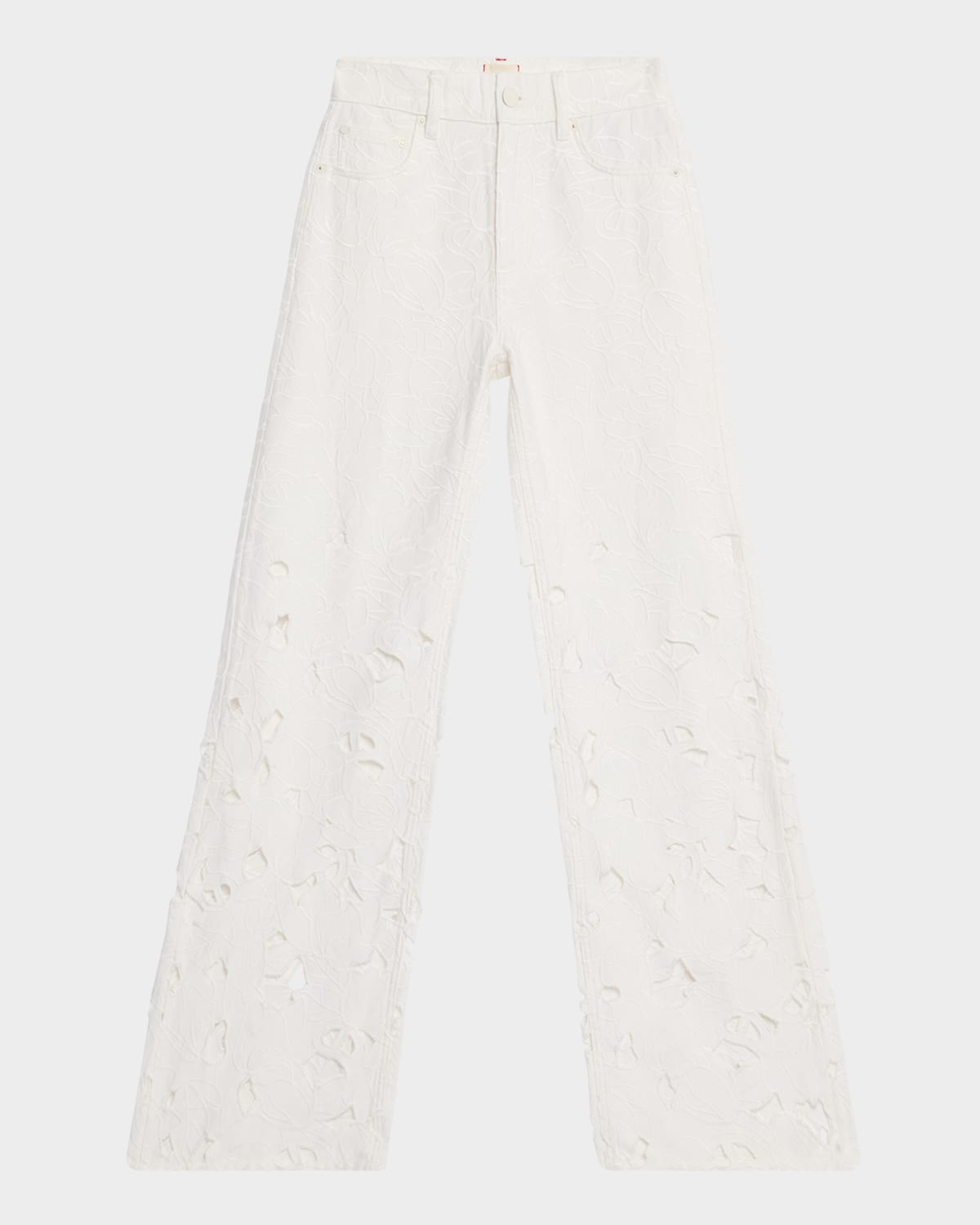 Weezy High-Rise Embroidered Eyelet Jeans