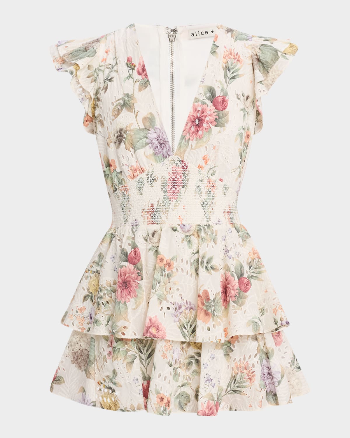 Kessie Ruffle-Sleeve Romper