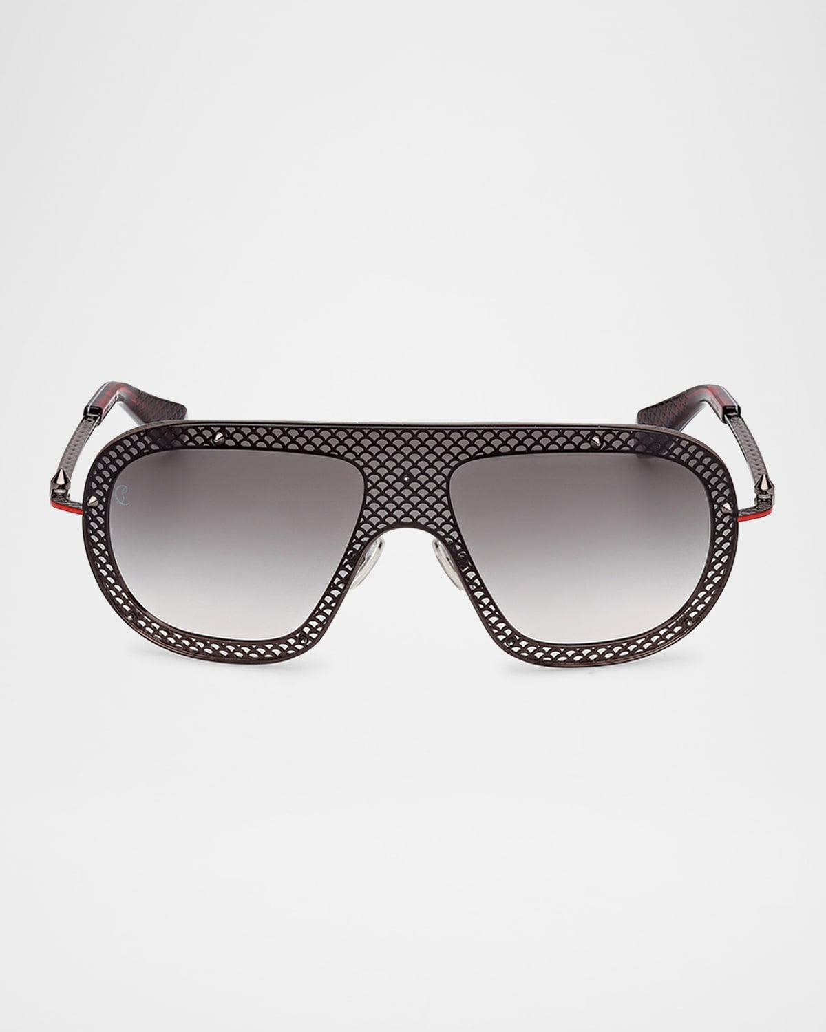 Christian Louboutin Men's LB0012M Metal Shield Sunglasses