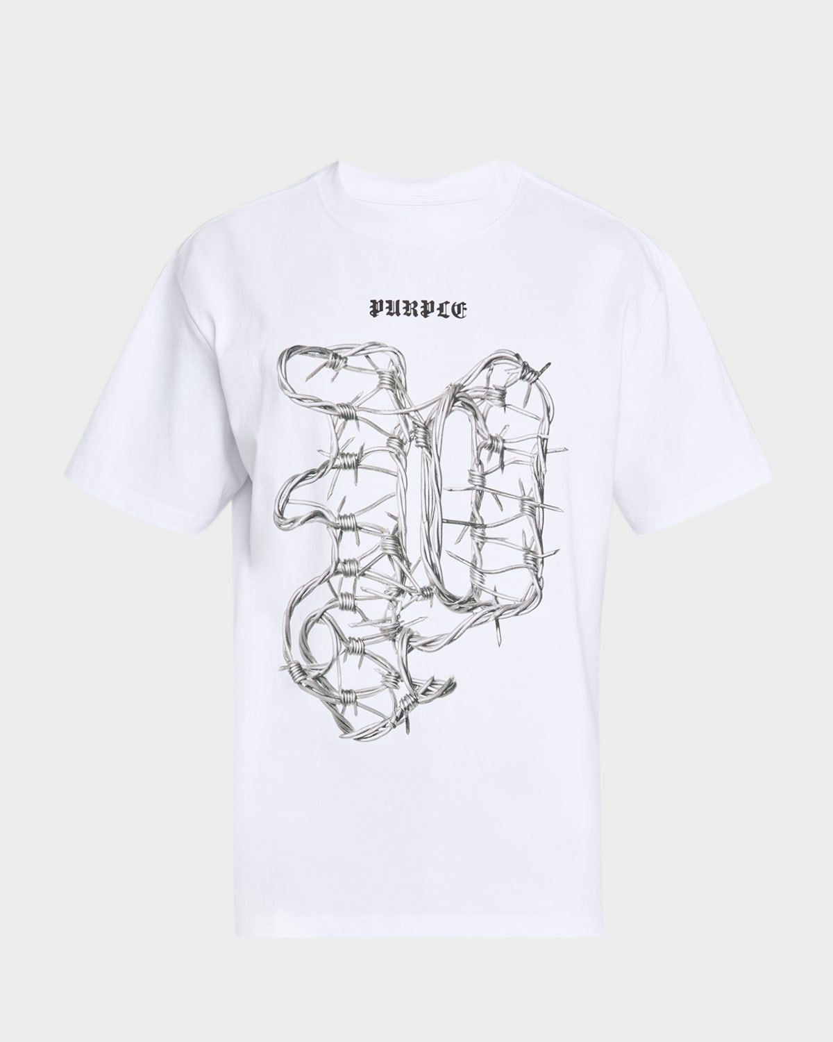 Men's Jersey Barbed Wire Graphic Logo T-Shirt