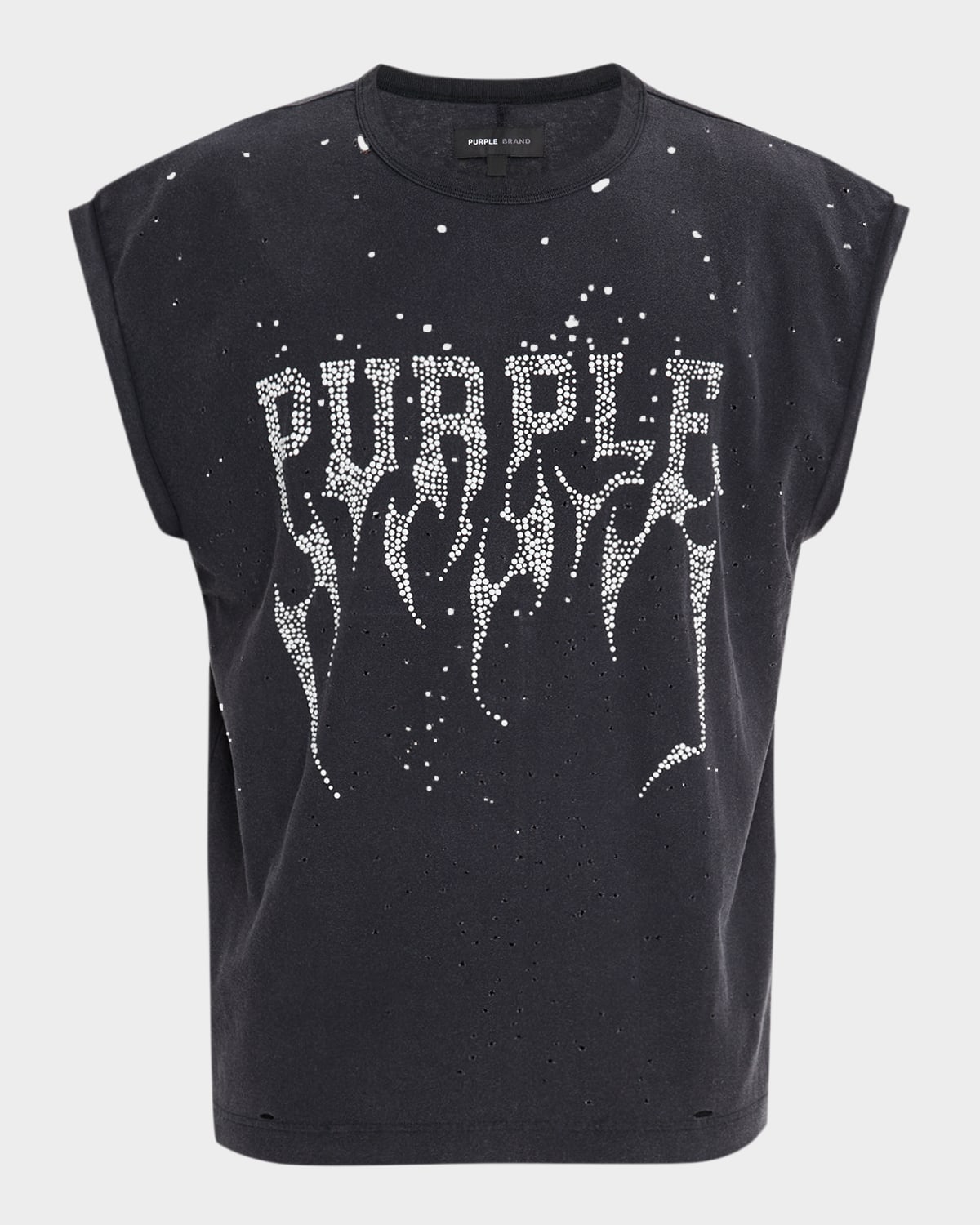 Men's Jersey Crystal Logo Sleeveless T-Shirt