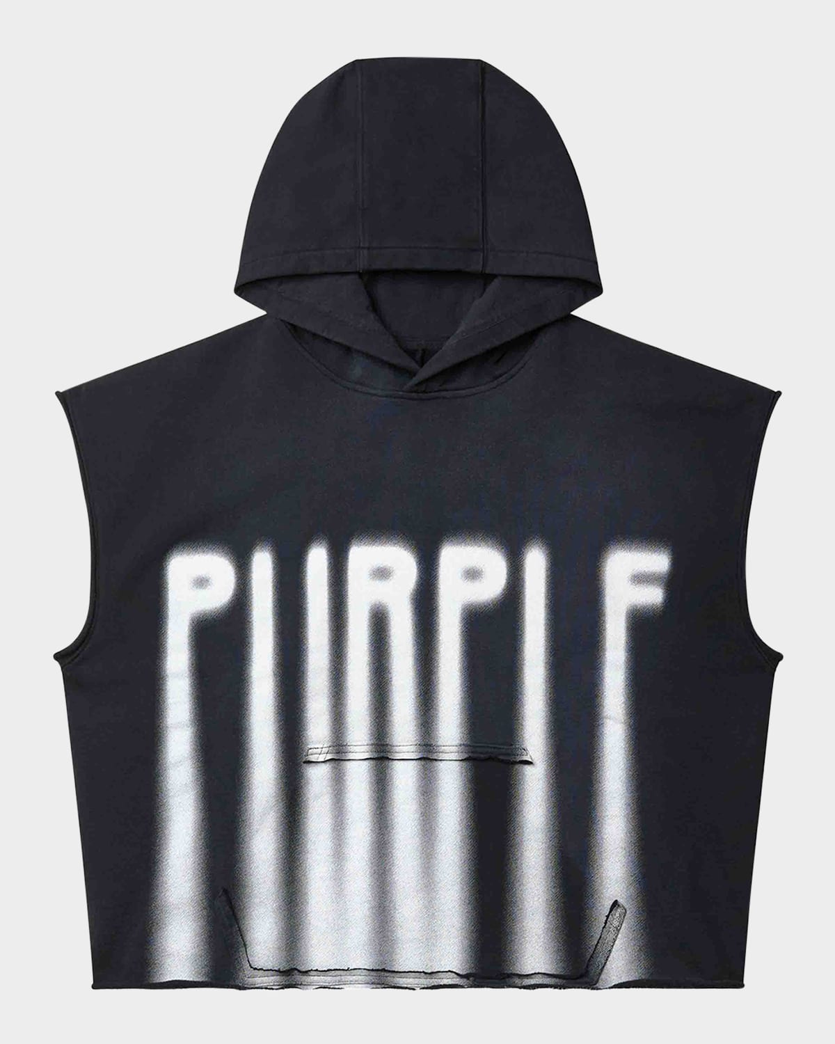 Men's Blurred Wordmark Sleeveless Hoodie