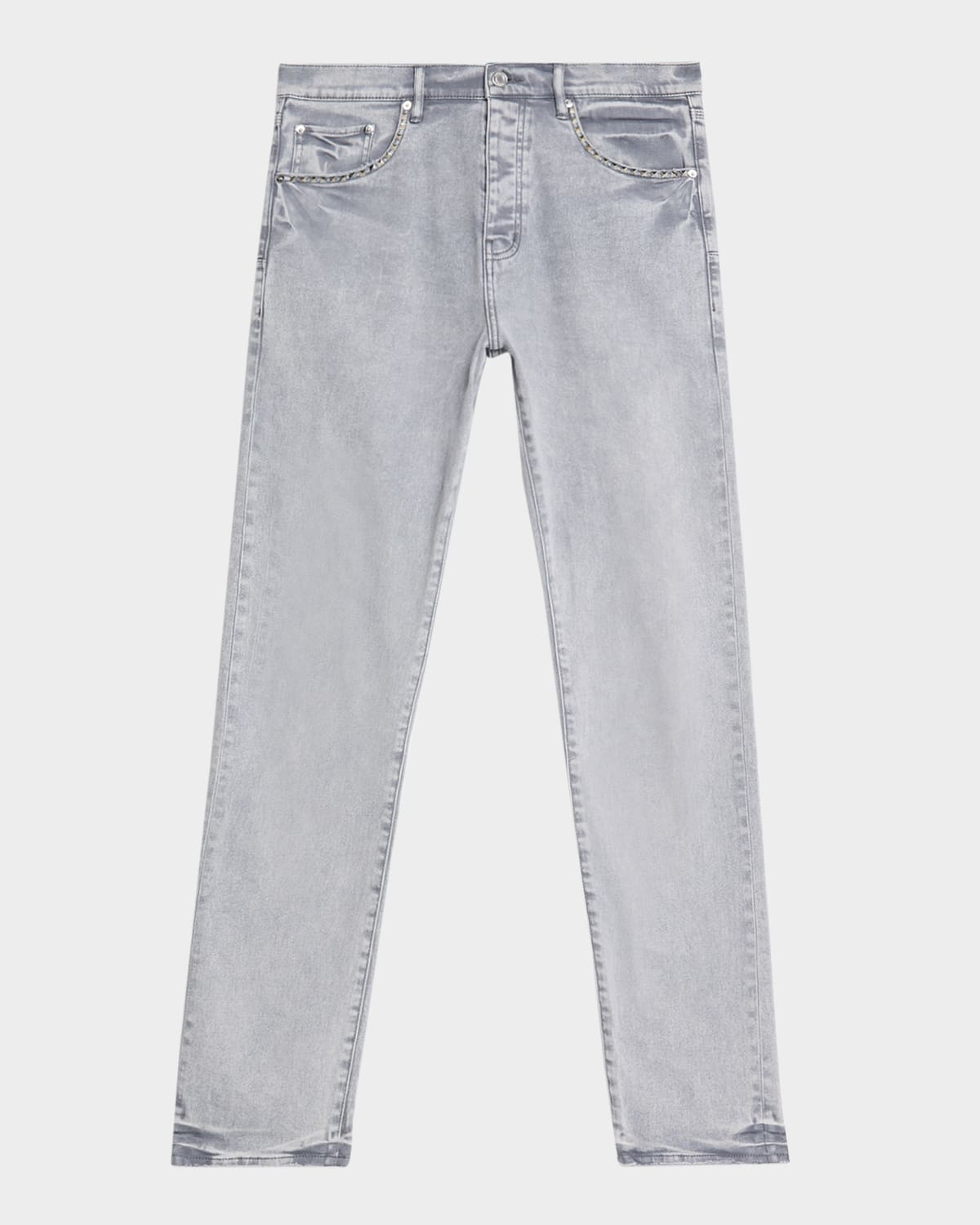 Men's Alloy Studs Slim Overdyed Jeans