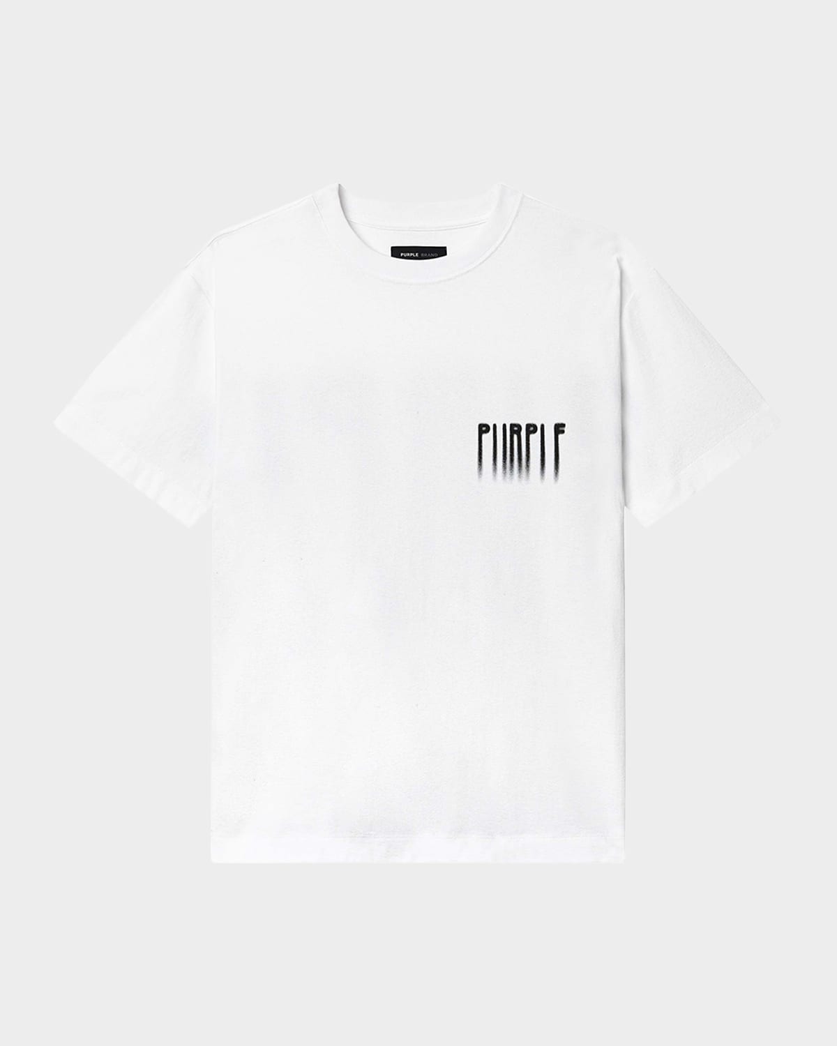 Men's Short-Sleeve Textured Blurred Logo Tee