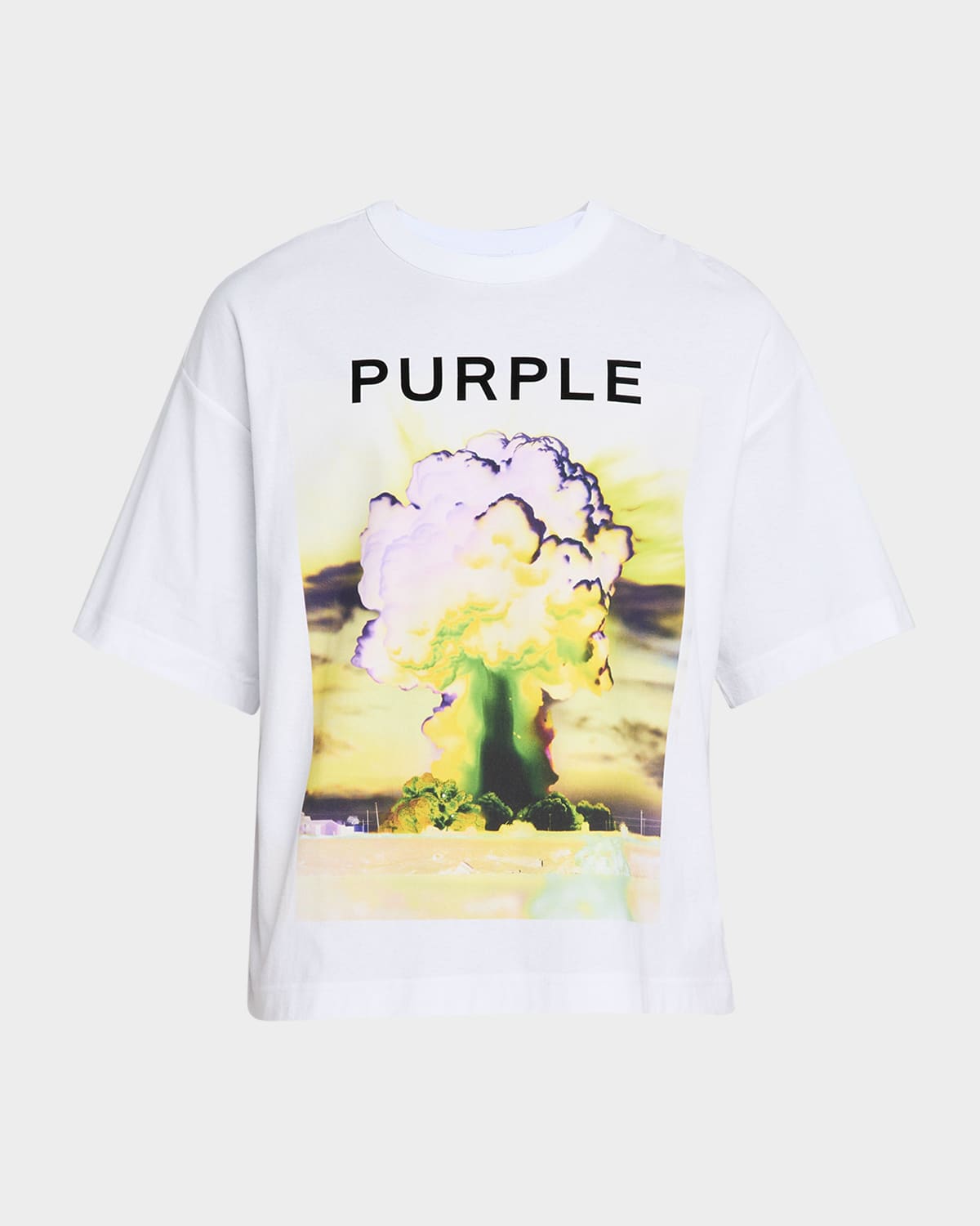 Men's Textured Jersey Explosion Logo Graphic T-Shirt