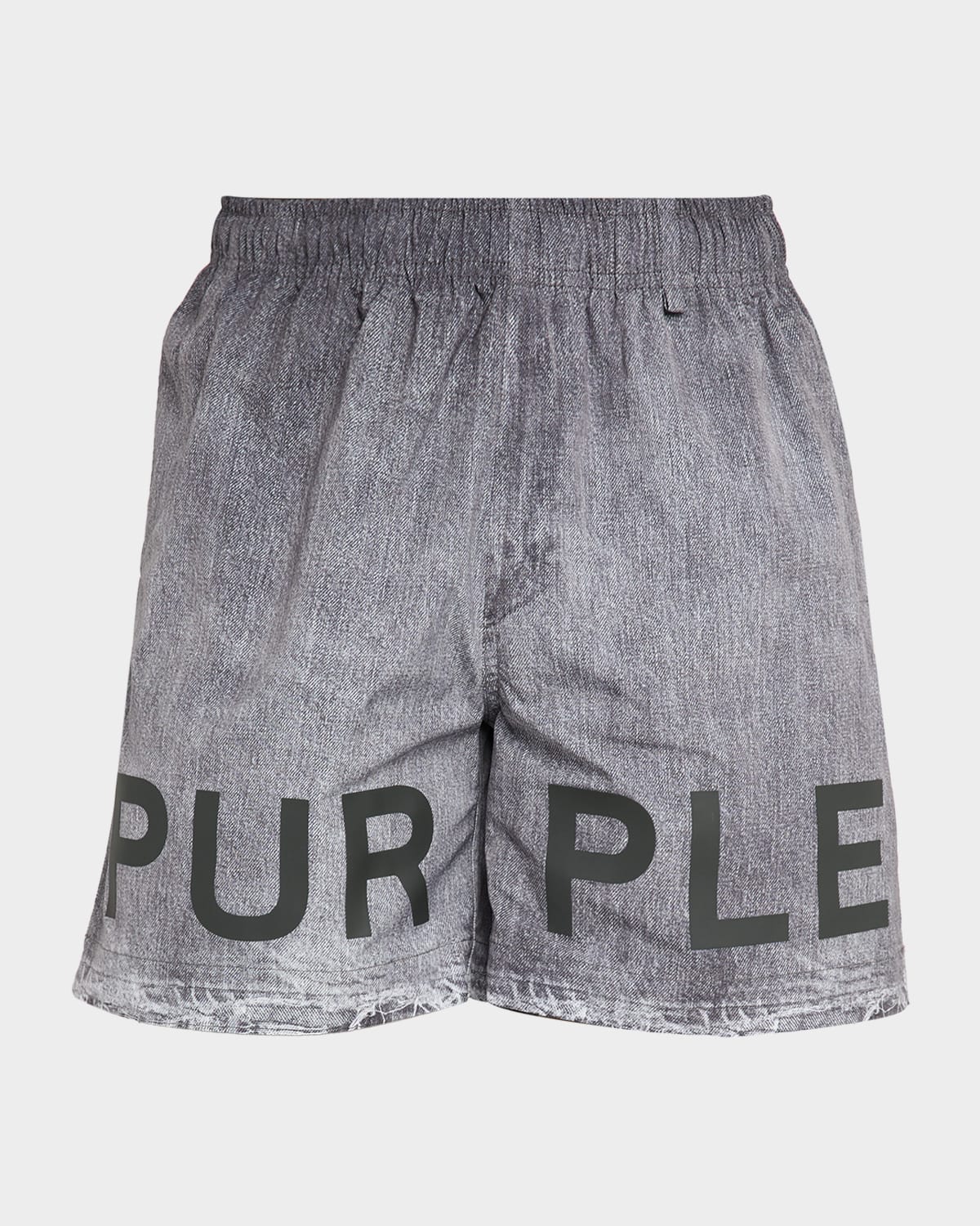Men's Faux Denim All Around Logo Shorts