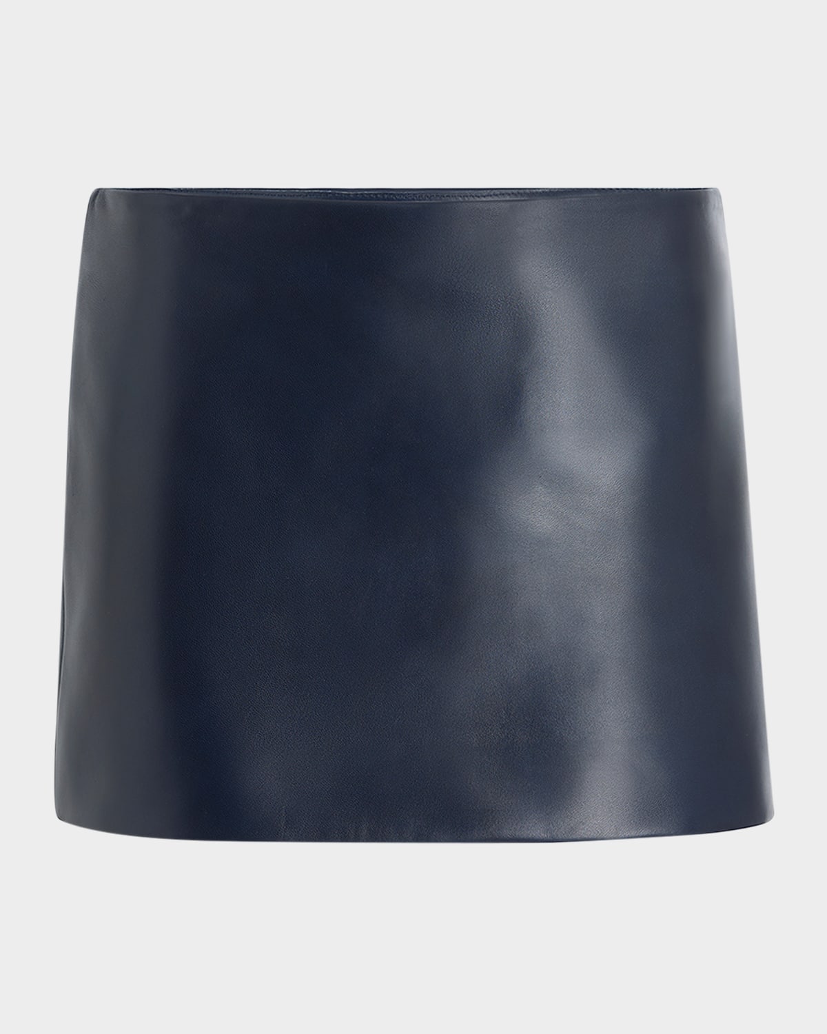 Khaite Jett Leather Mini Skirt