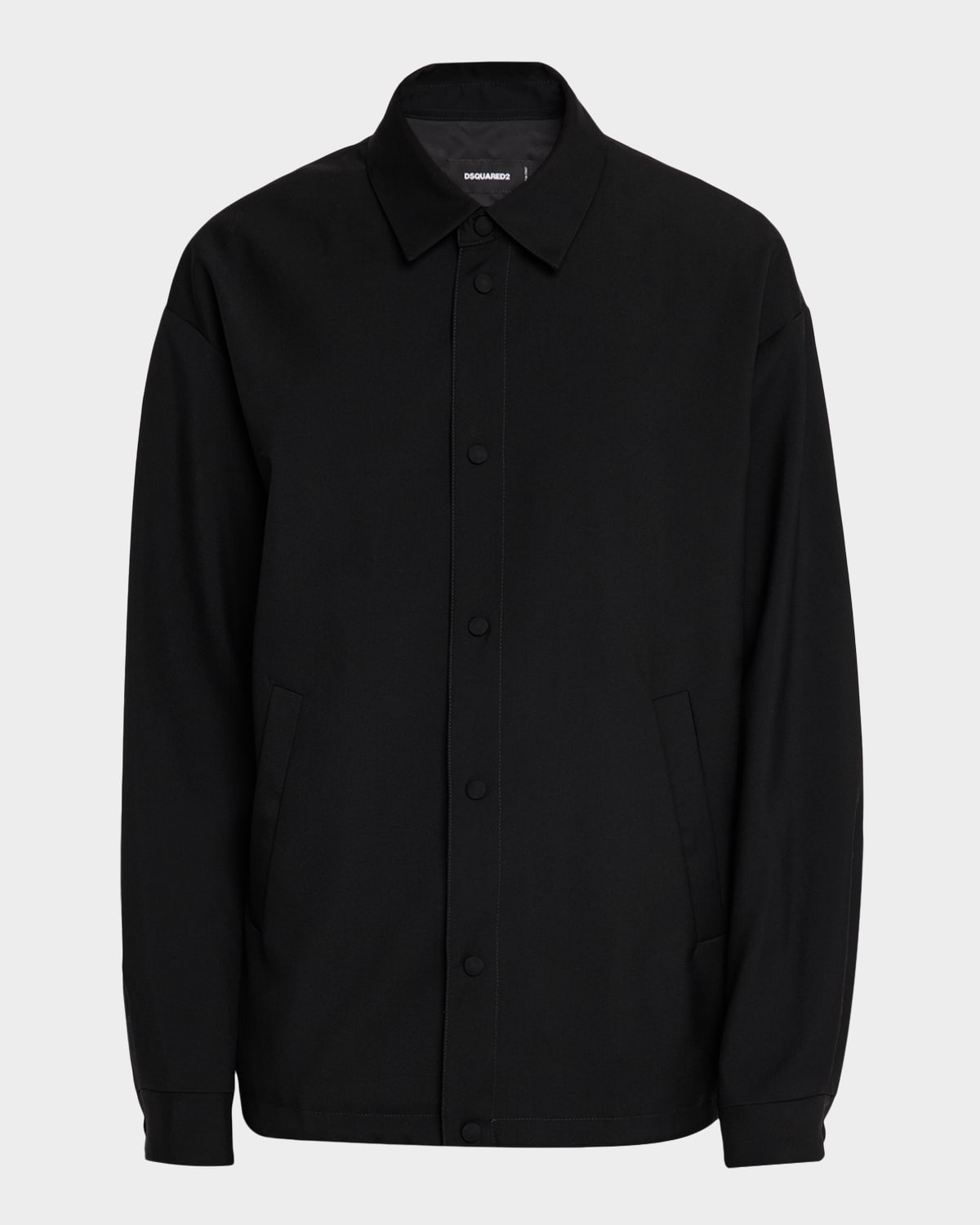Dsquared2 Wool Coach Jacket In Black
