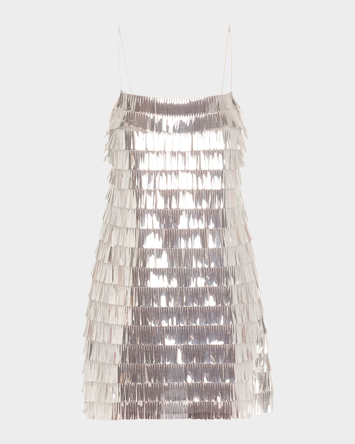 Retroféte Amalie Sequined Mini Dress In Silver