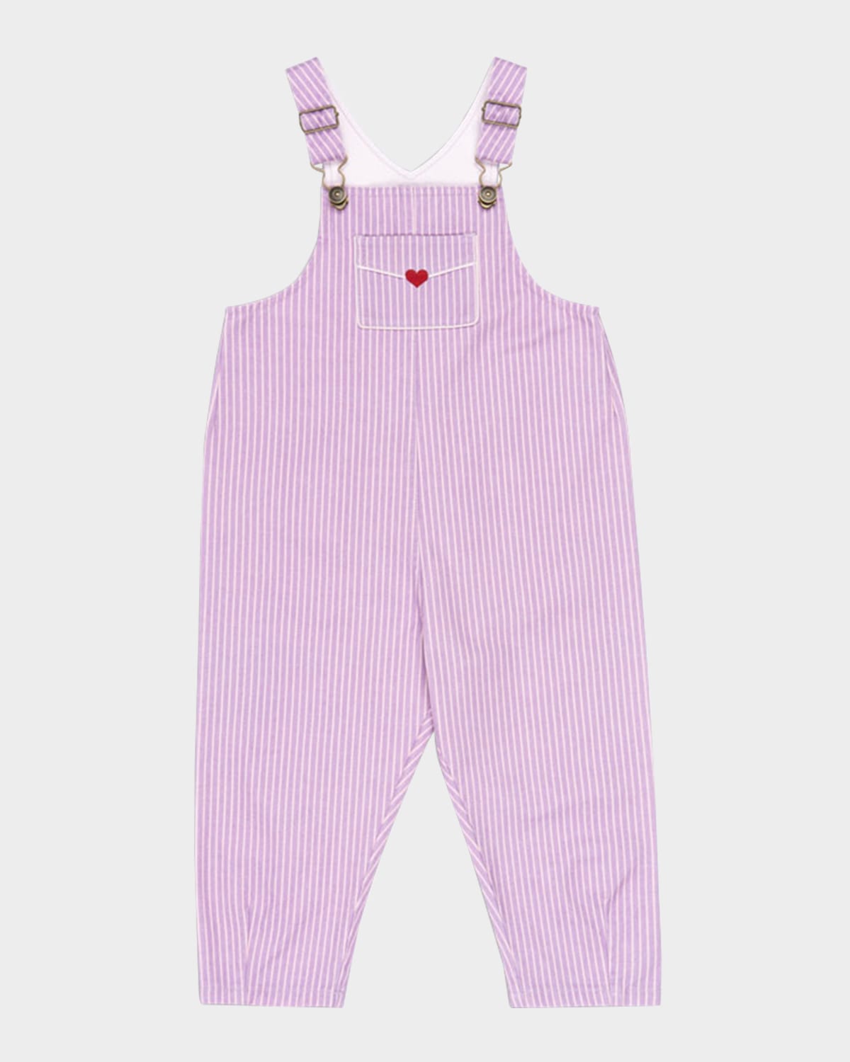 Konges Slojd Rosie H-w X Girl's Love Letter Overalls In Pink