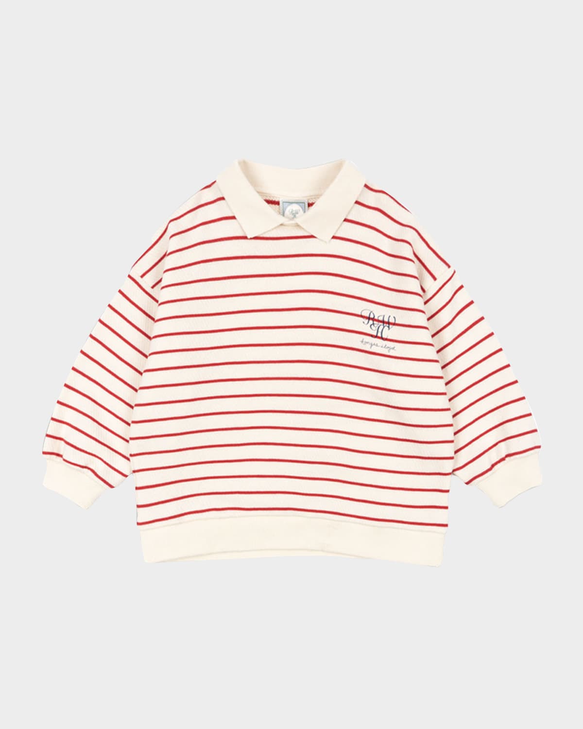 Konges Slojd Rosie H-w X Kid's Striped Sweatshirt In Red