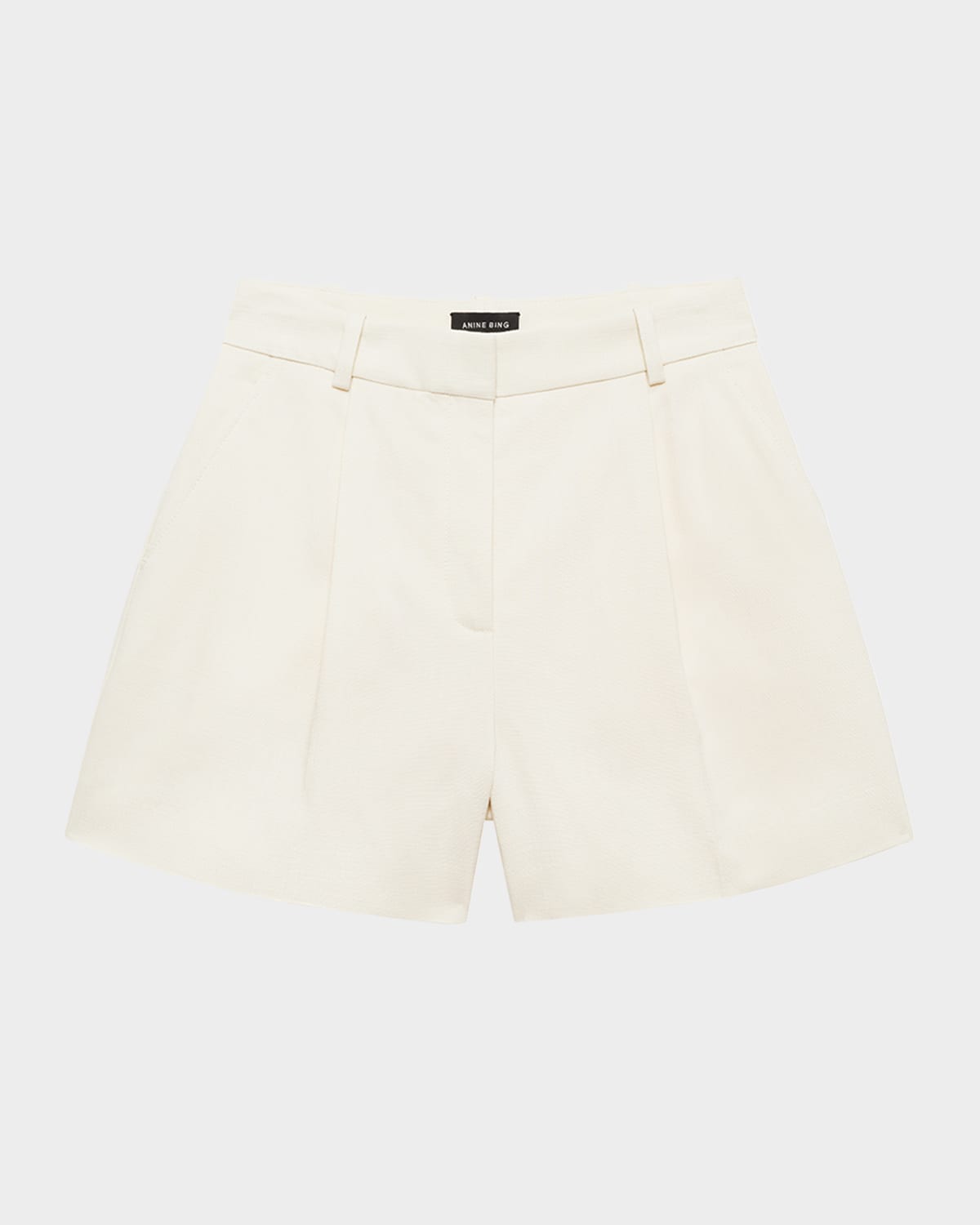 Anine Bing Trent Tailored Shorts In Neutral