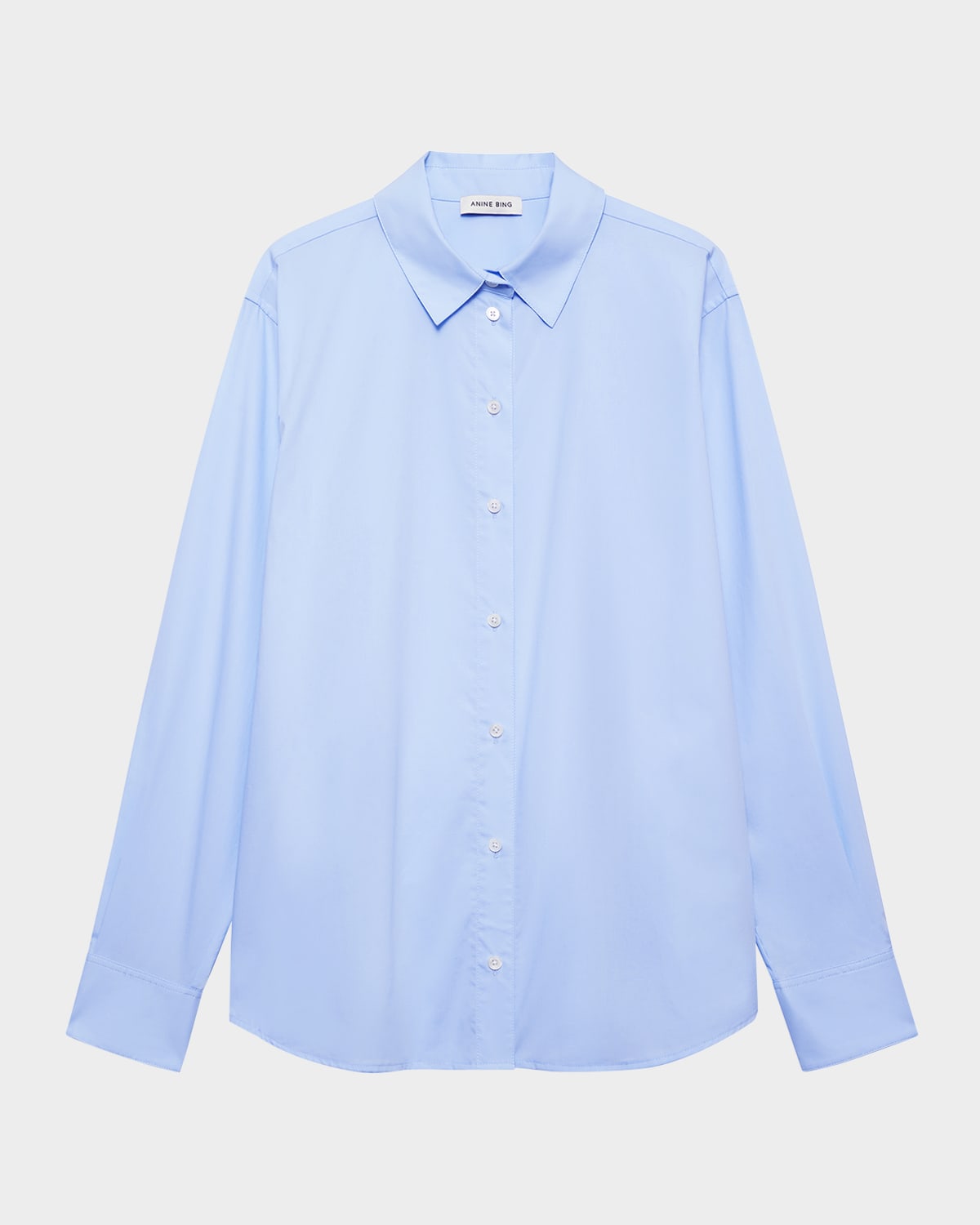 Anine Bing Essie Classic Button-front Shirt In Blue