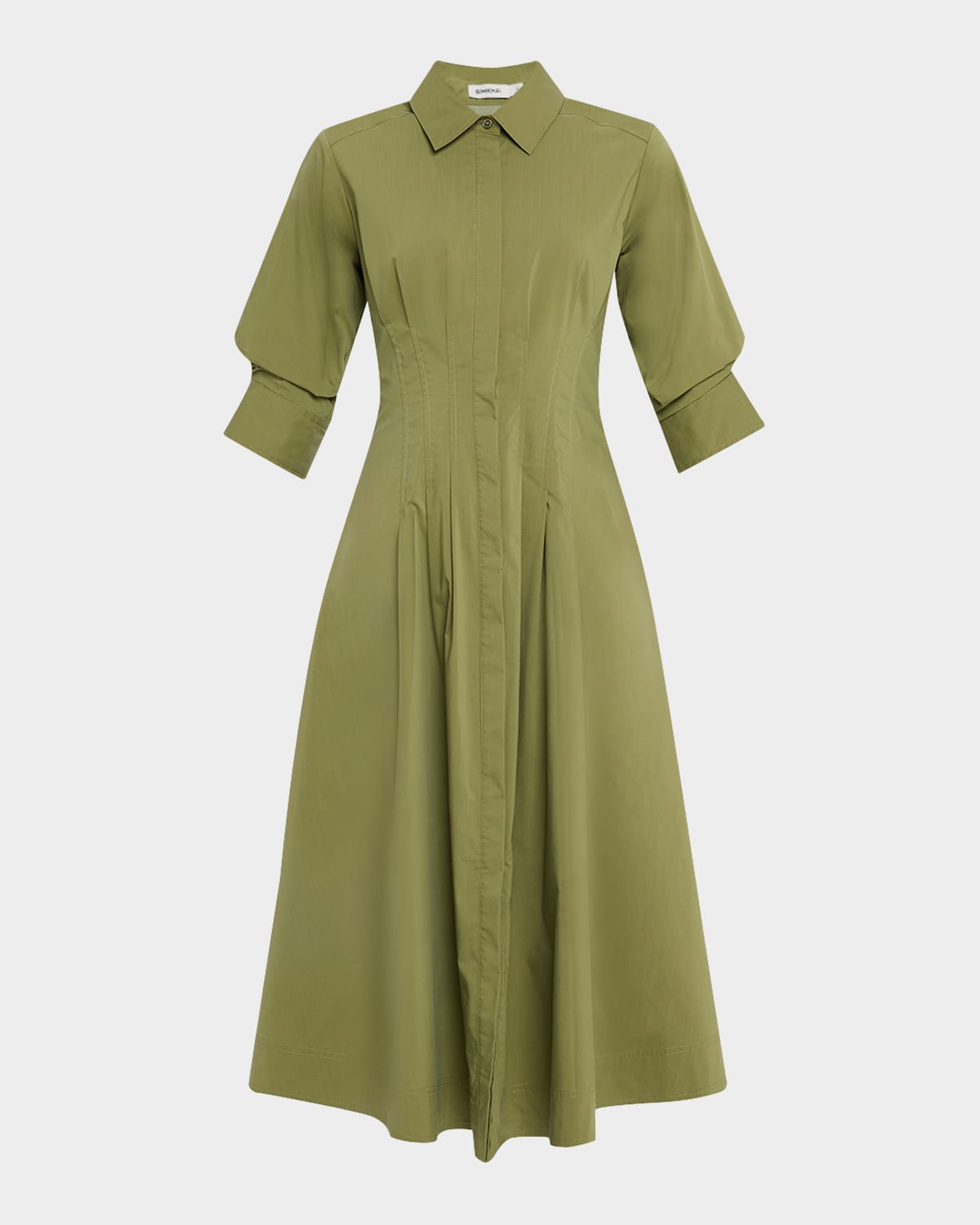Jazz Pintuck Midi Shirtdress
