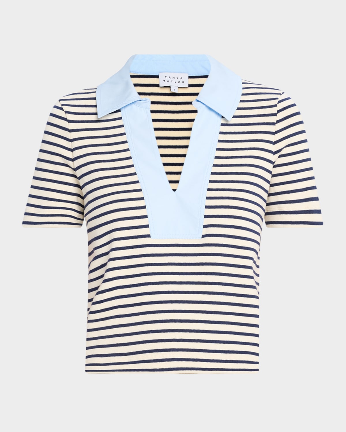 Shop Tanya Taylor Melanie Stripe V-neck Top