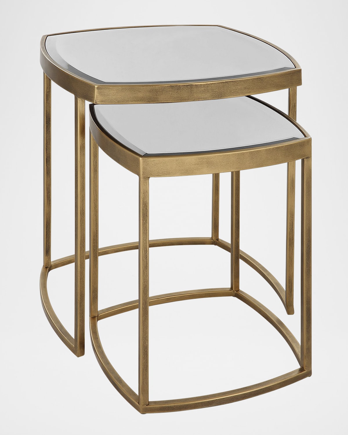 The Uttermost Co Vista Nesting Tables, Set Of 2 In Antique Gold