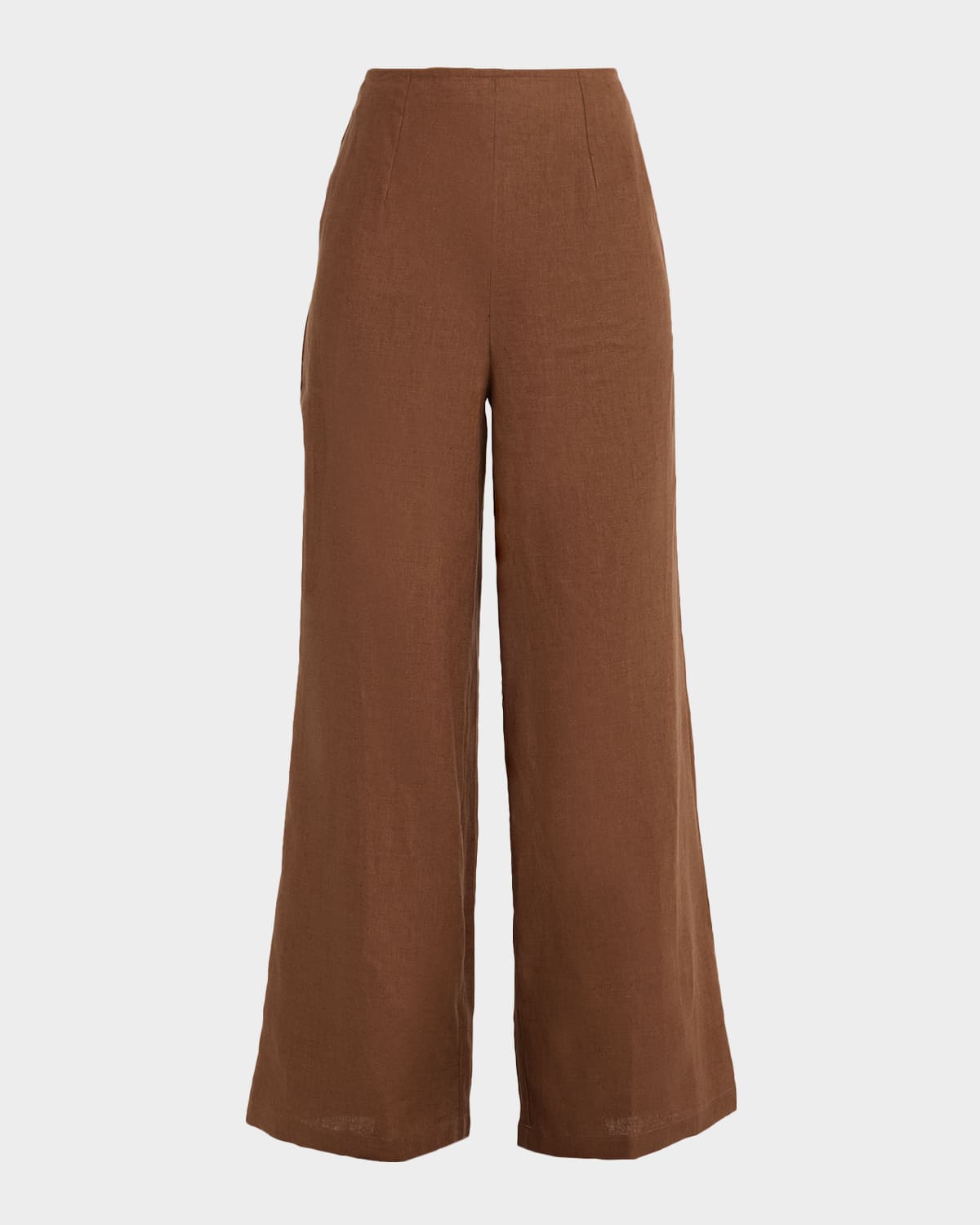 Faithfull The Brand Syna Wide-leg Linen Pants In Brown