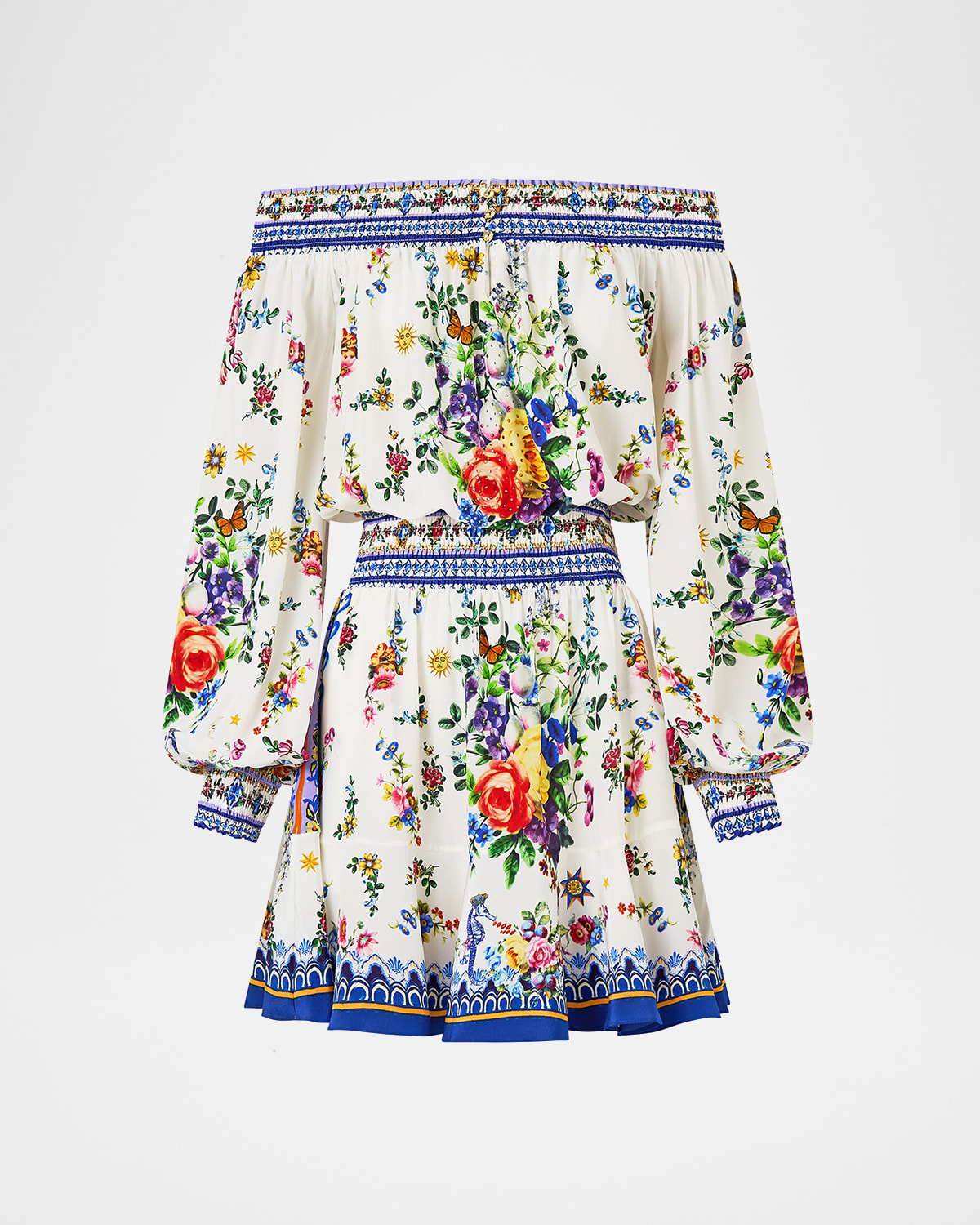 Tiles Darls Off-Shoulder Mini Dress