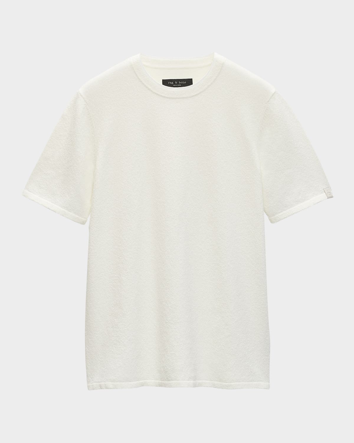 Rag & Bone Zuma Johnny Collar Chevron Terry Cloth Polo Sweater