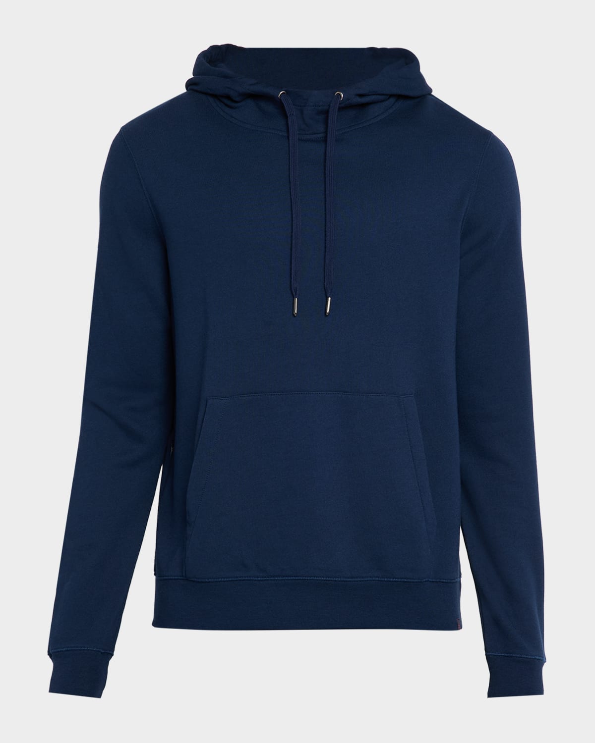 Derek Rose Men's Quinn Cotton Loopback Pullover Hoodie In Blue