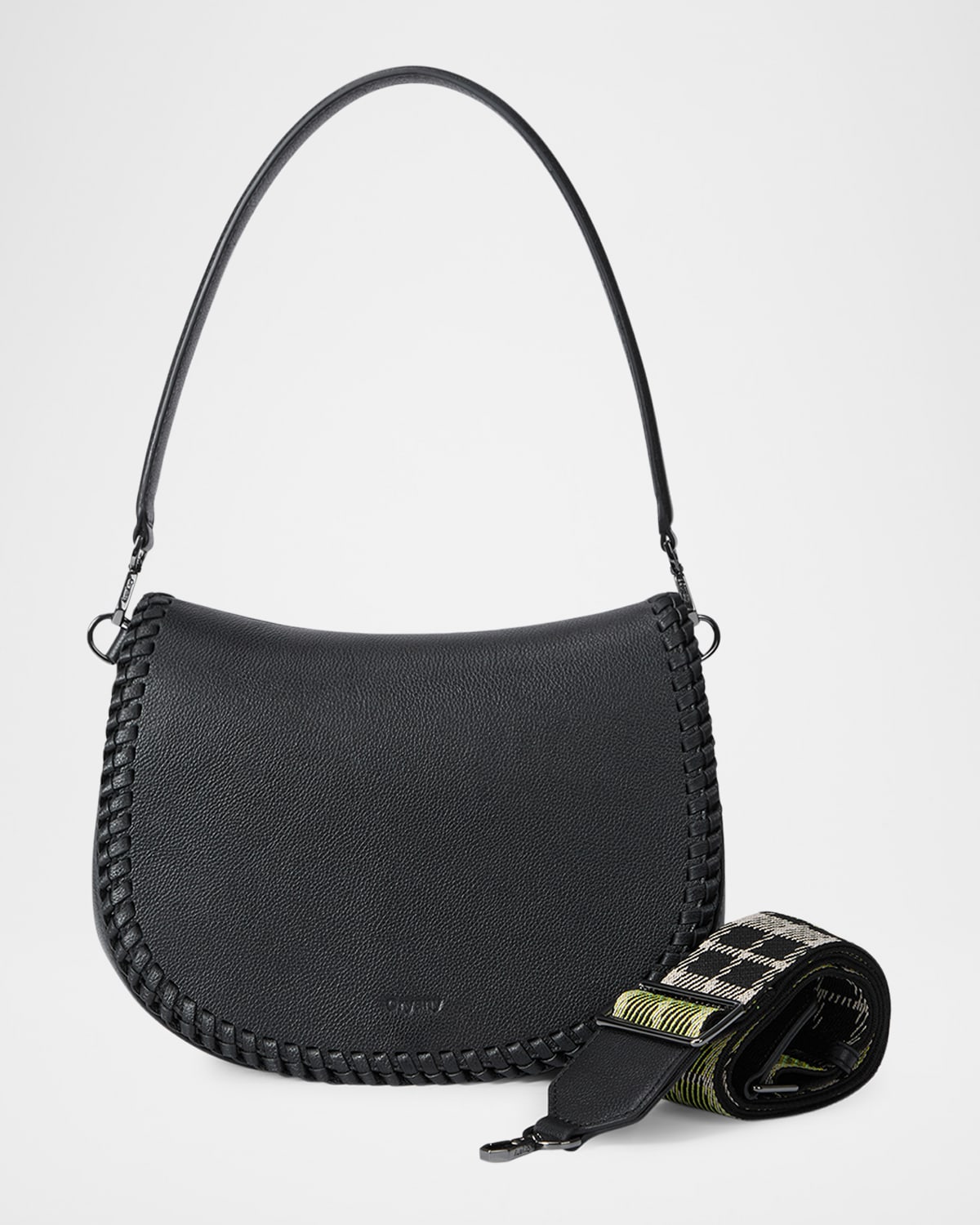 ORYANY BENTLEY MEDIUM LEATHER SADDLE SHOULDER BAG 