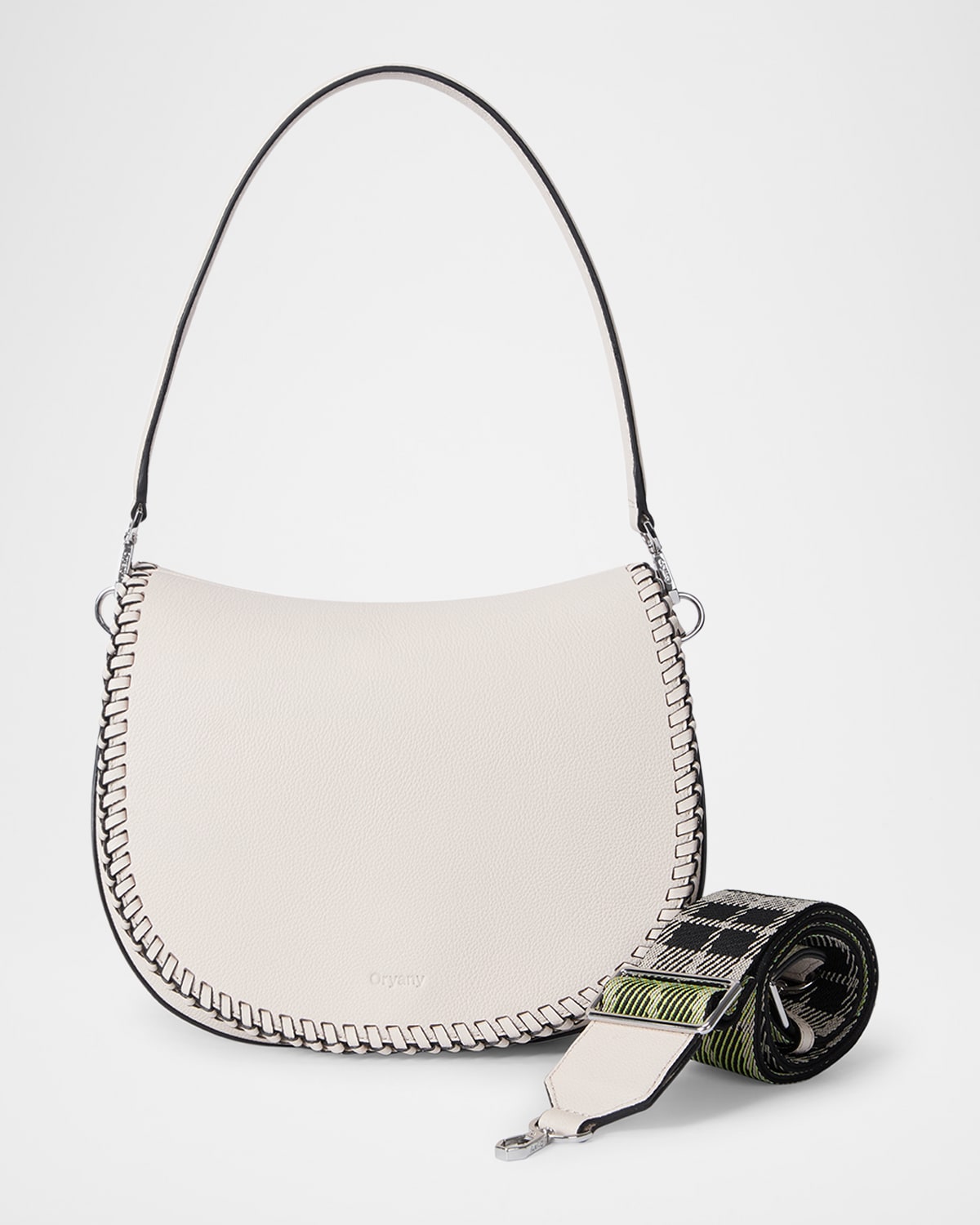 ORYANY BENTLEY MEDIUM LEATHER SADDLE SHOULDER BAG 