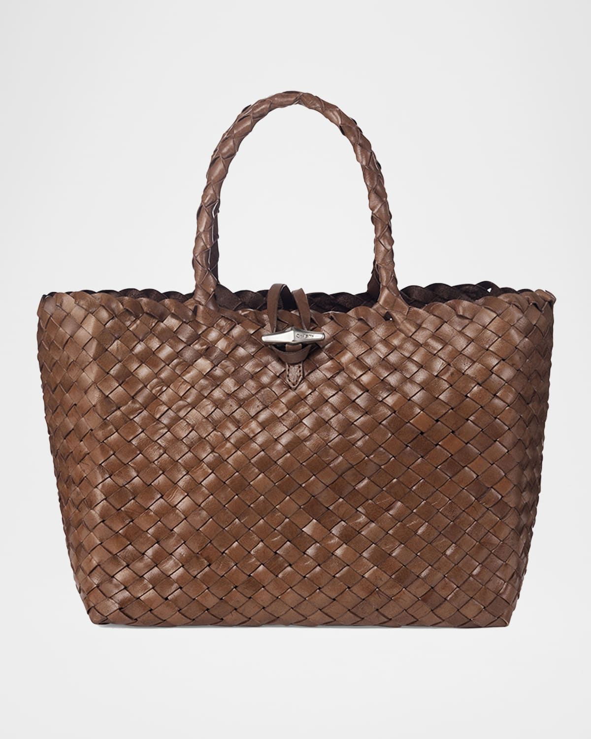 ORYANY KAYLA WOVEN LEATHER TOTE BAG 