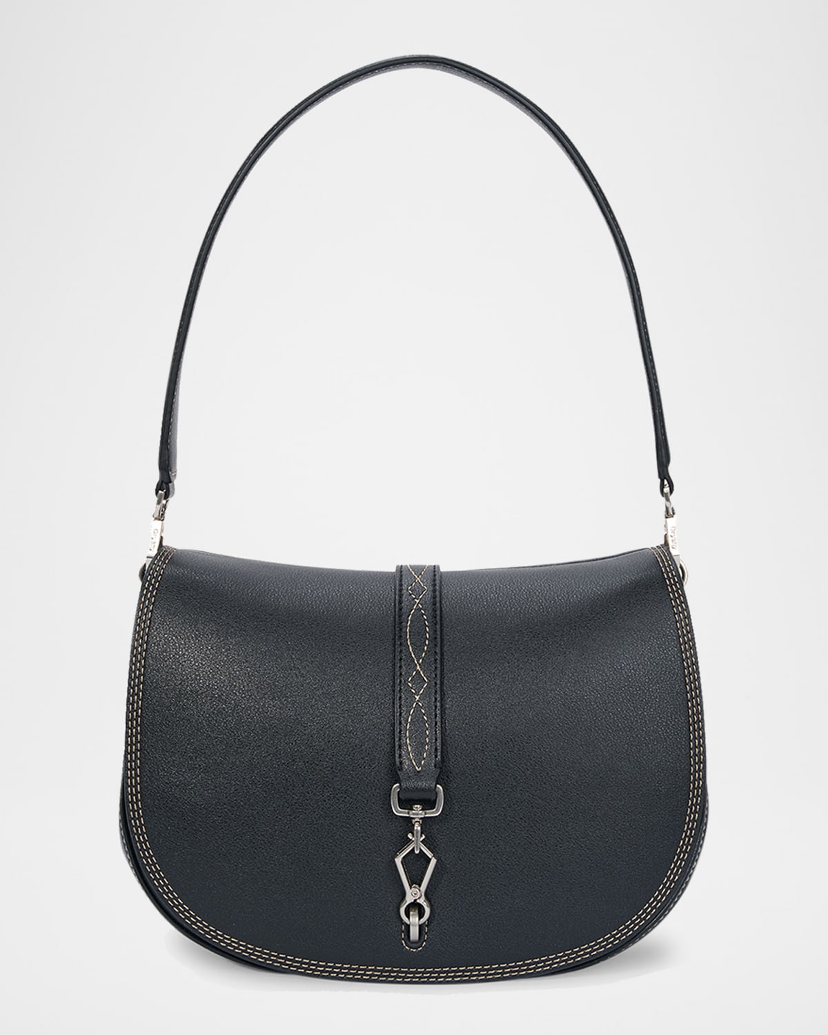 Kech Western Stitch Leather Crossbody Bag