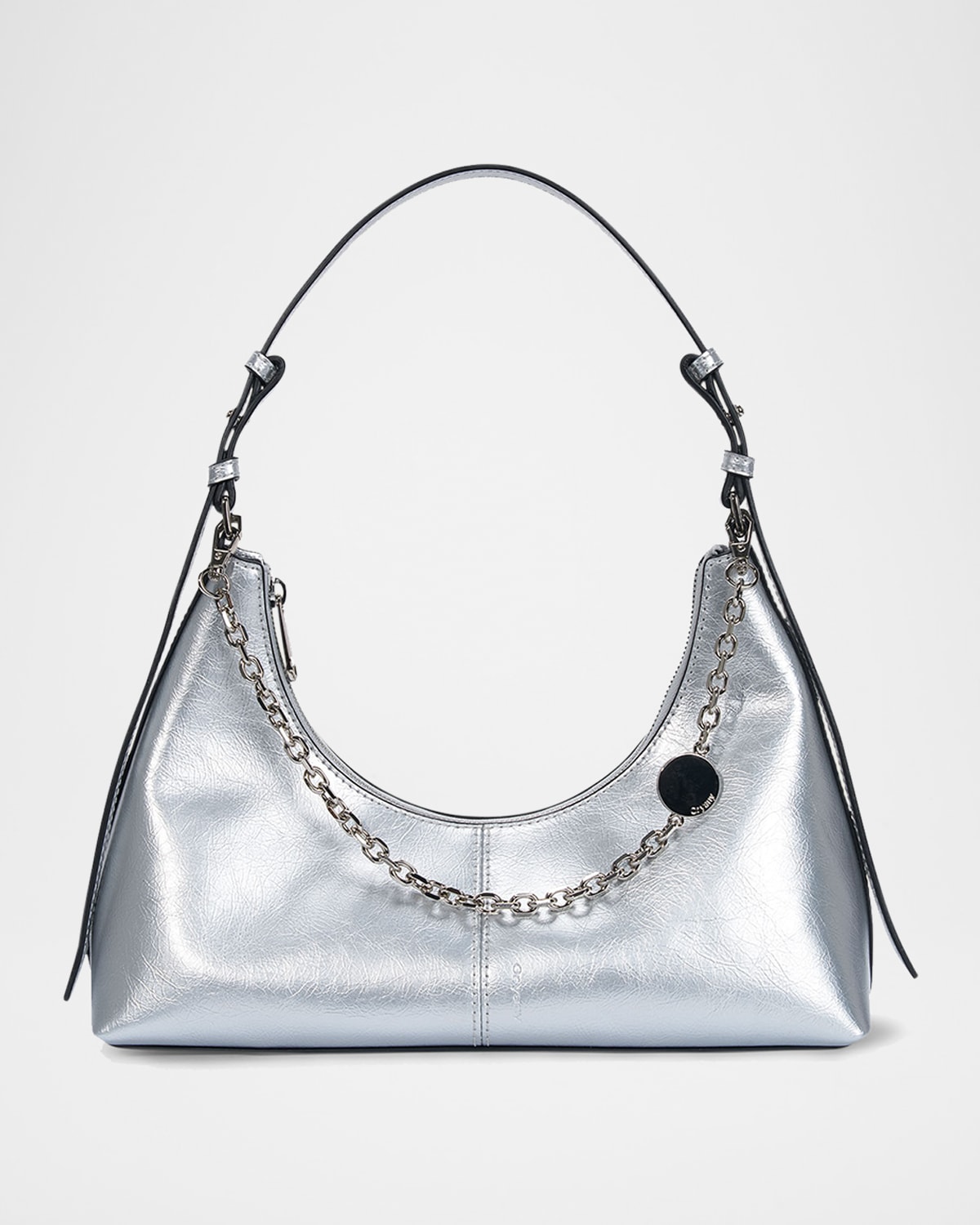 ORYANY MARRAKESH 25 METALLIC LEATHER SHOULDER BAG 