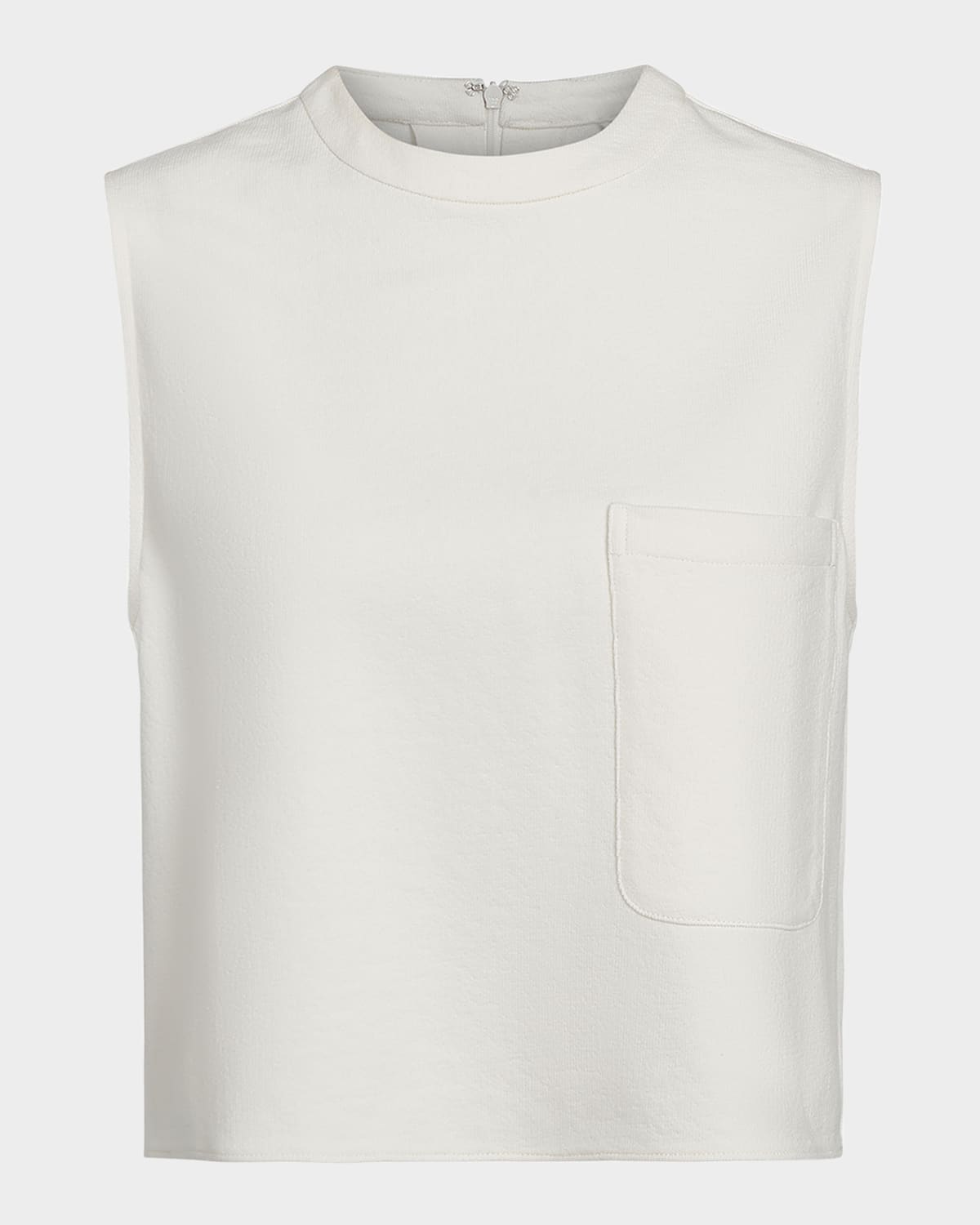 Cropped Leather Muscle Tank