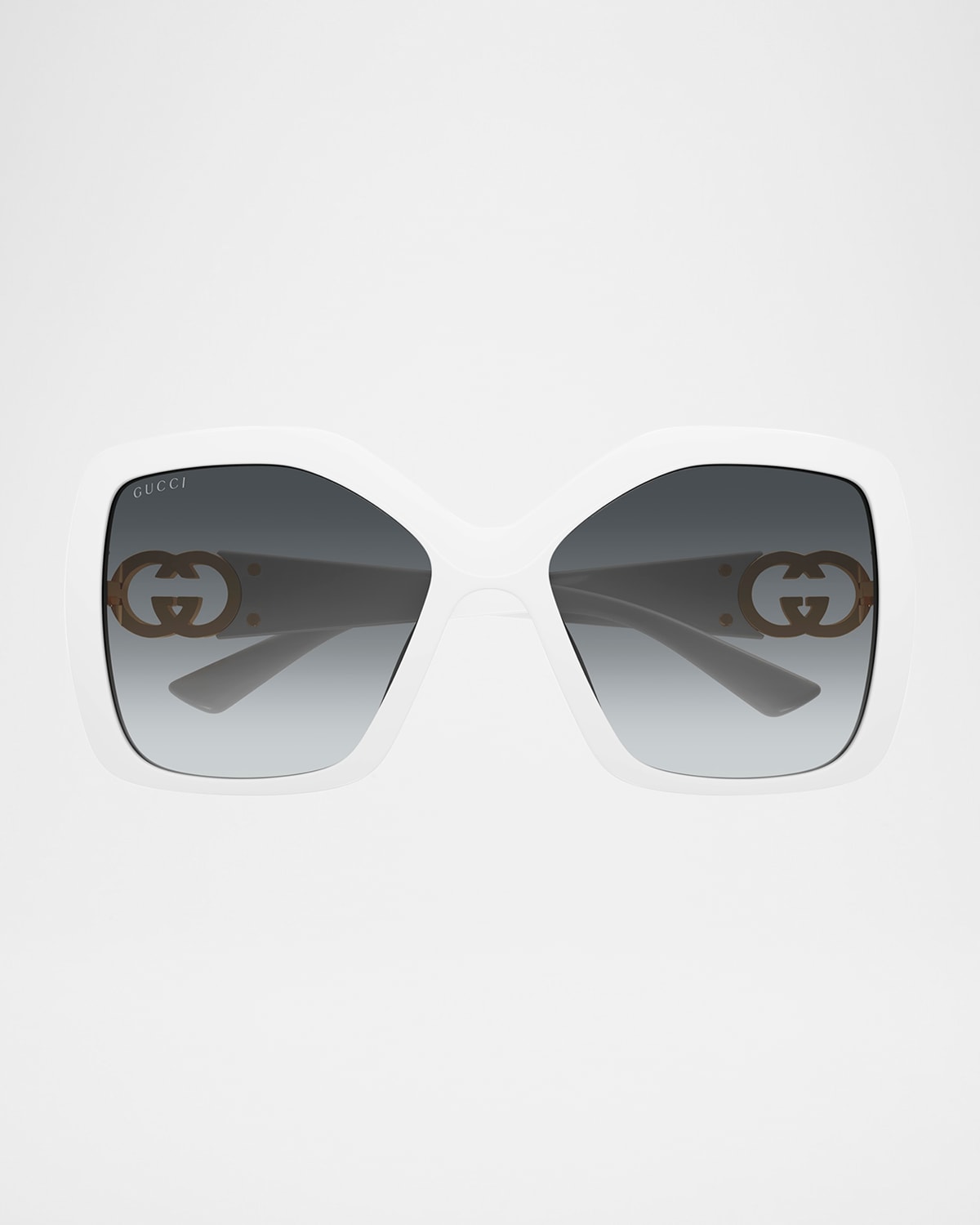 Gucci Injection Plastic Square Sunglasses In White