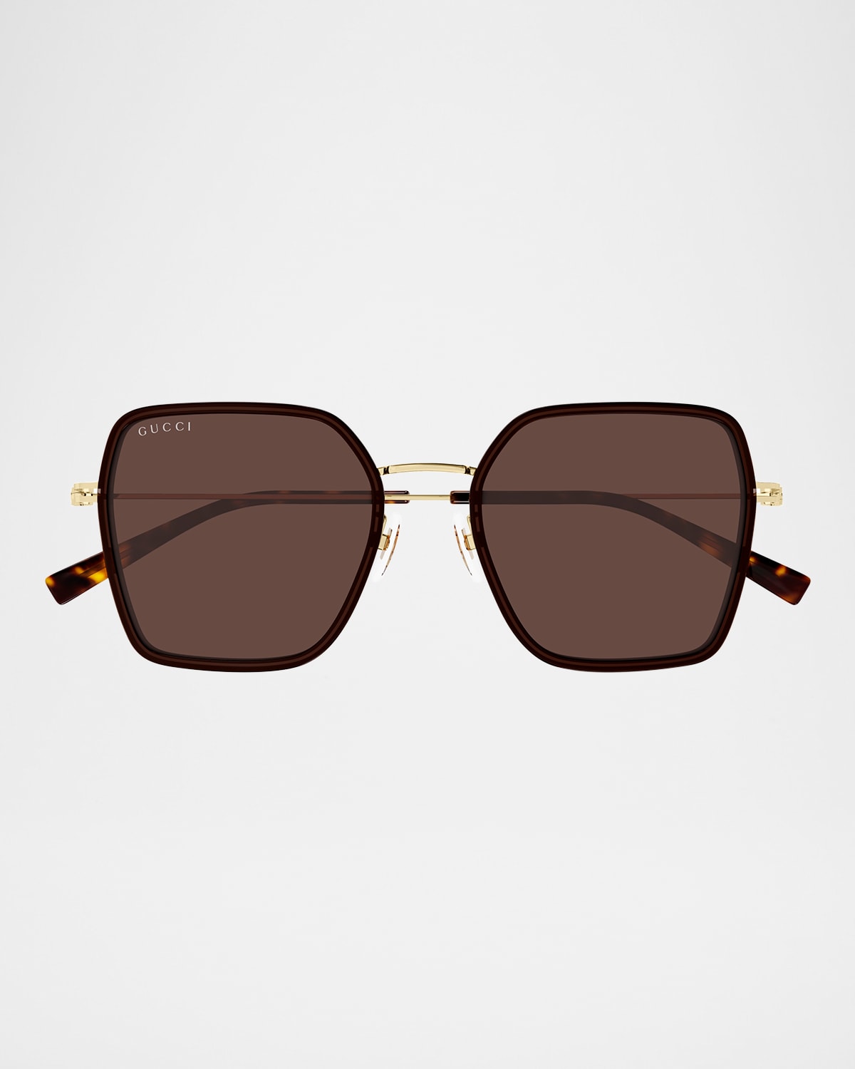 Gucci Injection Plastic Square Sunglasses In Brown