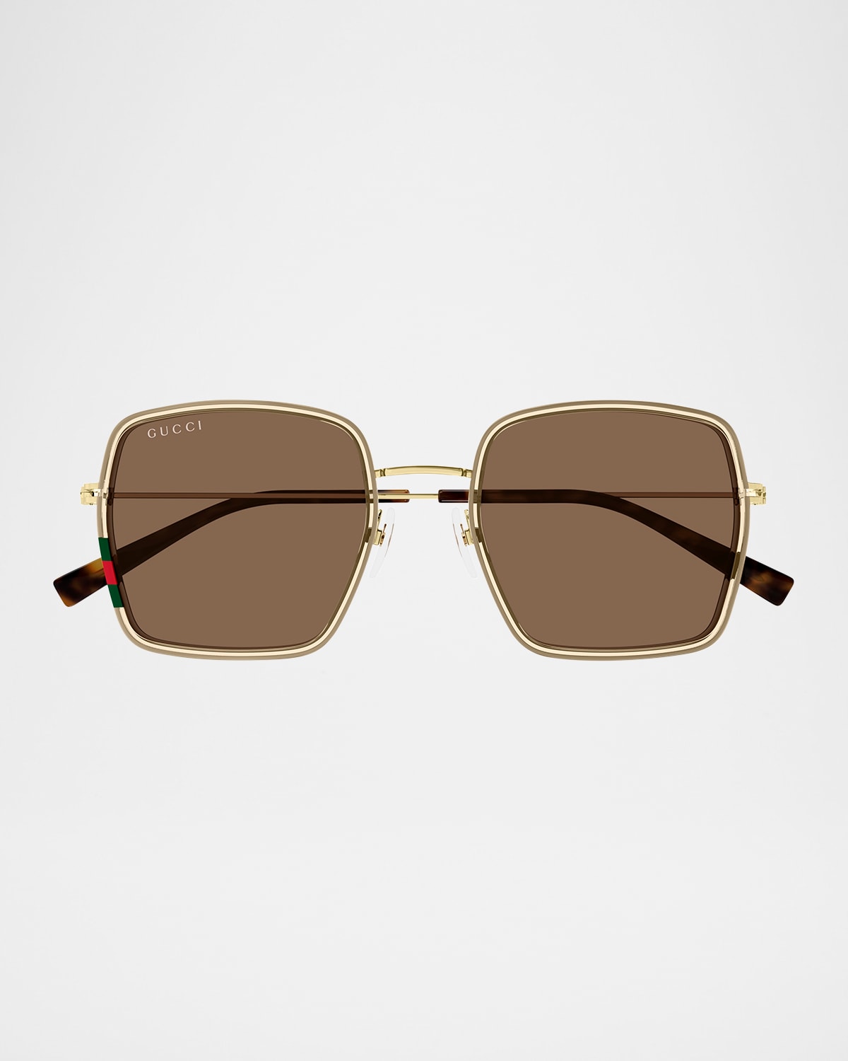 Gucci Injected Plastic Square Sunglasses In Sand