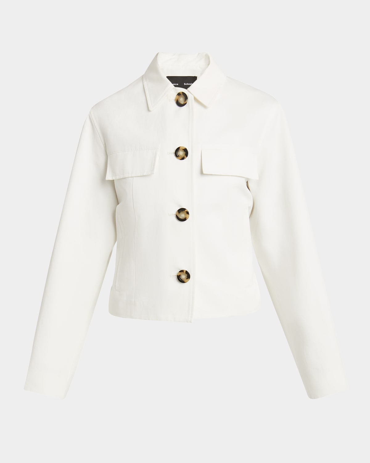 Shop Proenza Schouler Thelma Cotton Linen Suiting Jacket