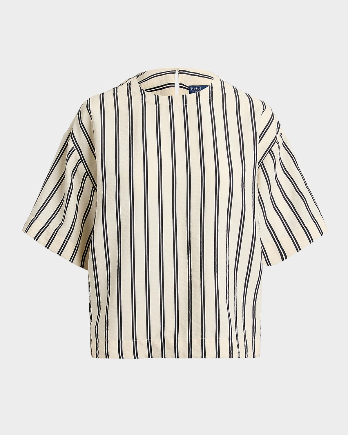 Polo Ralph Lauren Striped Silk-blend Short-sleeve Shirt