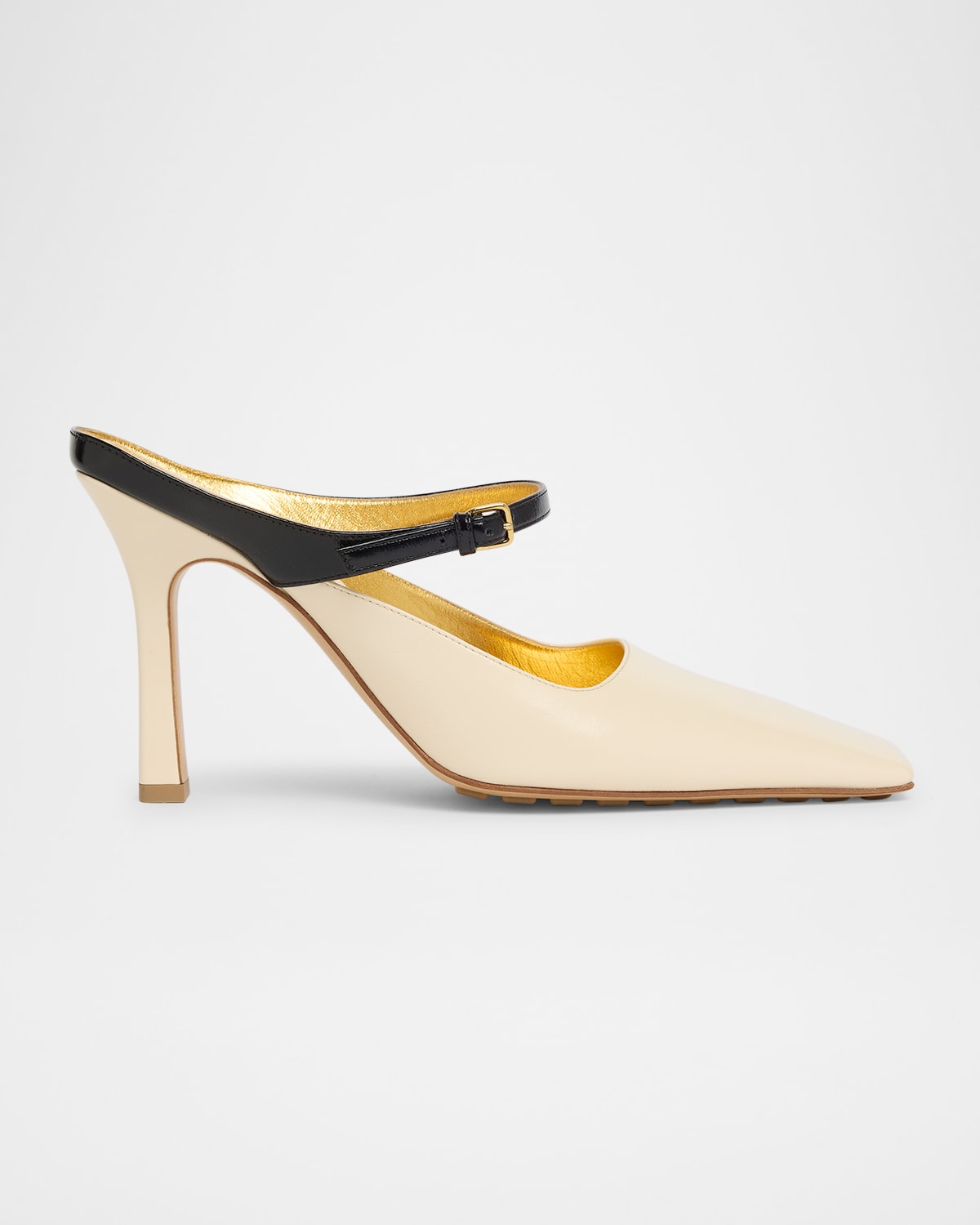 Bottega Veneta Nappa Leather Mary Jane Pumps In Black
