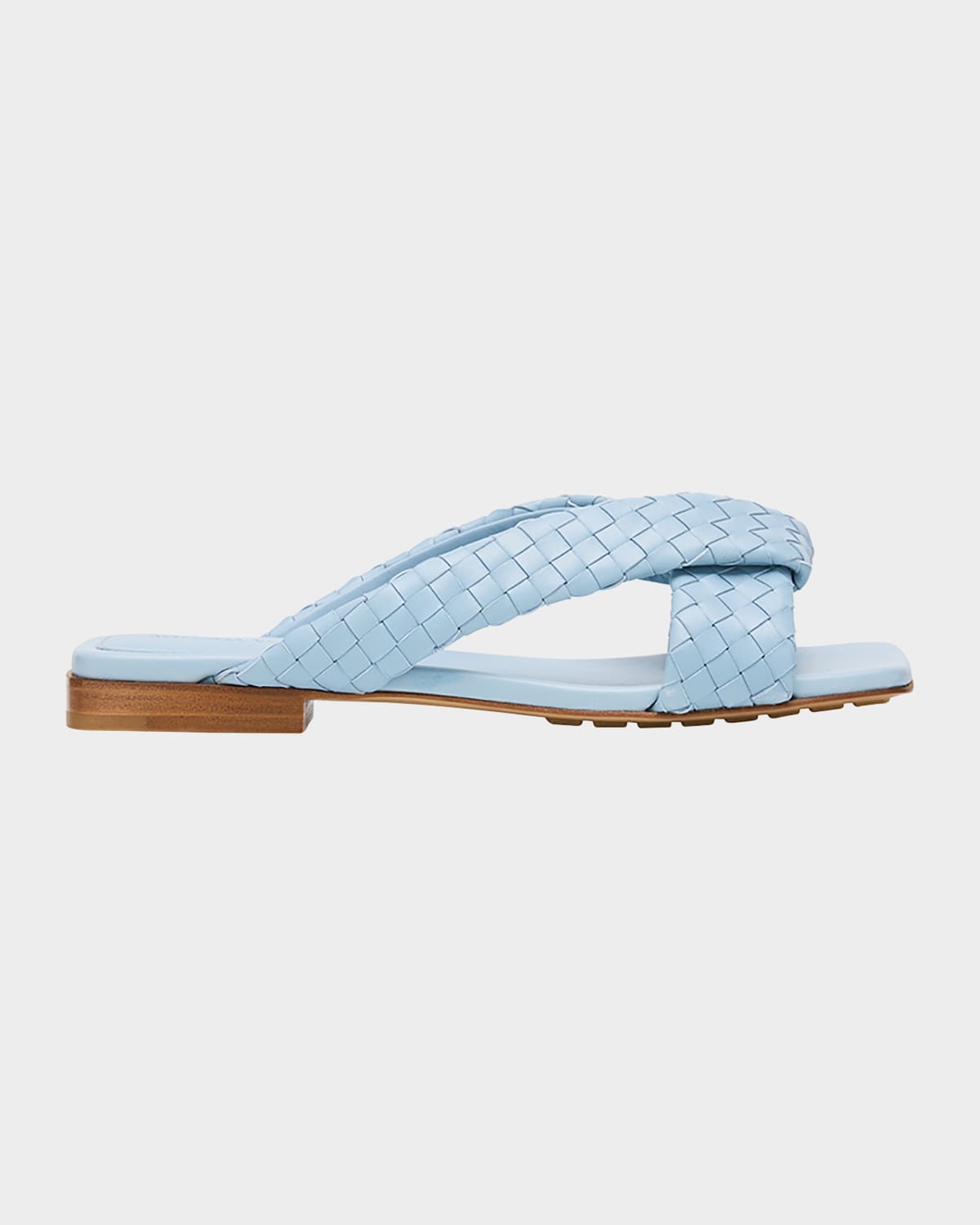 Bottega Veneta Riva Intrecciato Flat Mule Sandals
