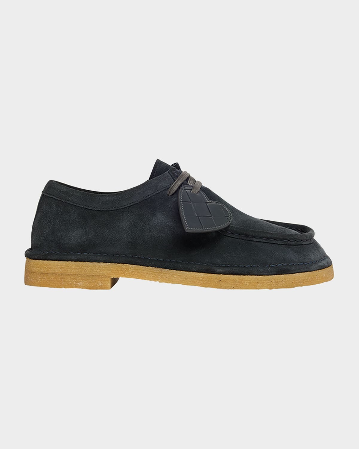 Bottega Veneta Daddy Derby Suede Wallabee Booties In Gray