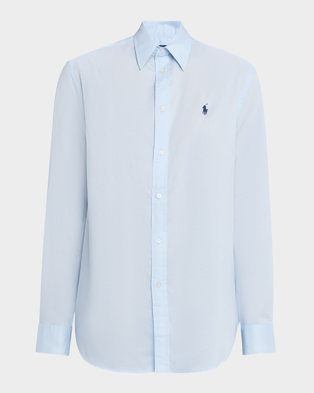 Polo Ralph Lauren Button-down Cotton Twill Shirt In Blue